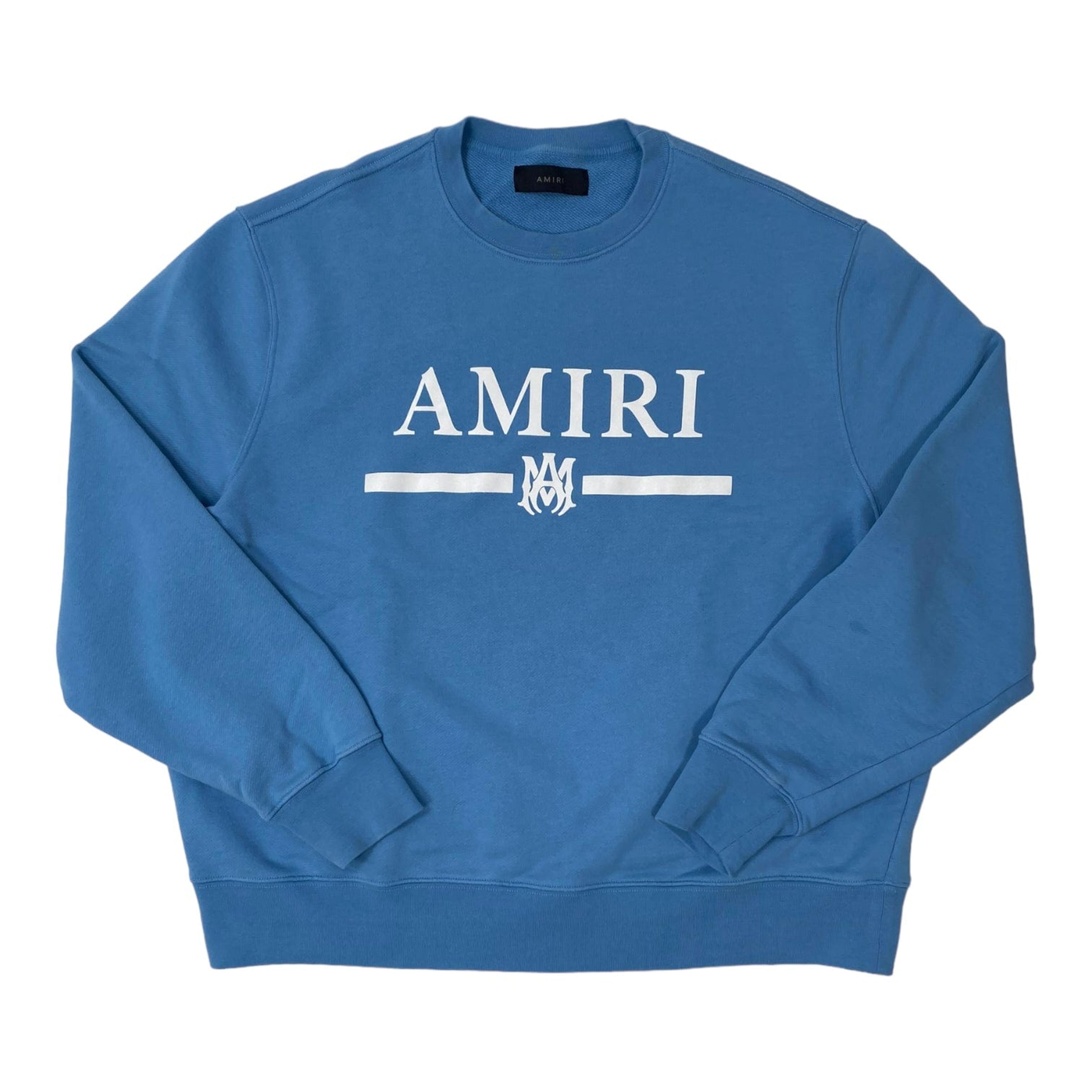 Amiri M.A. Bar Crewneck Sweatshirt Carolina Blue Pre-Owned