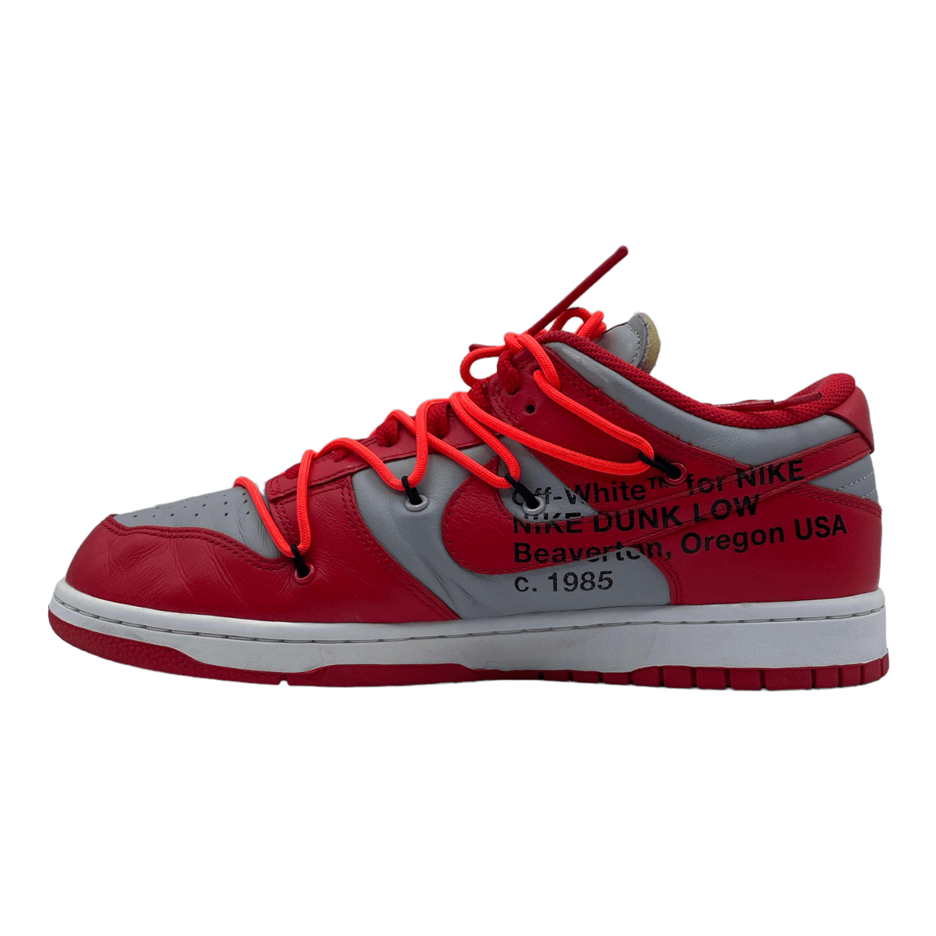 Alternate View 2 of Nike Dunk Low Off-White University Red Pre-Owned