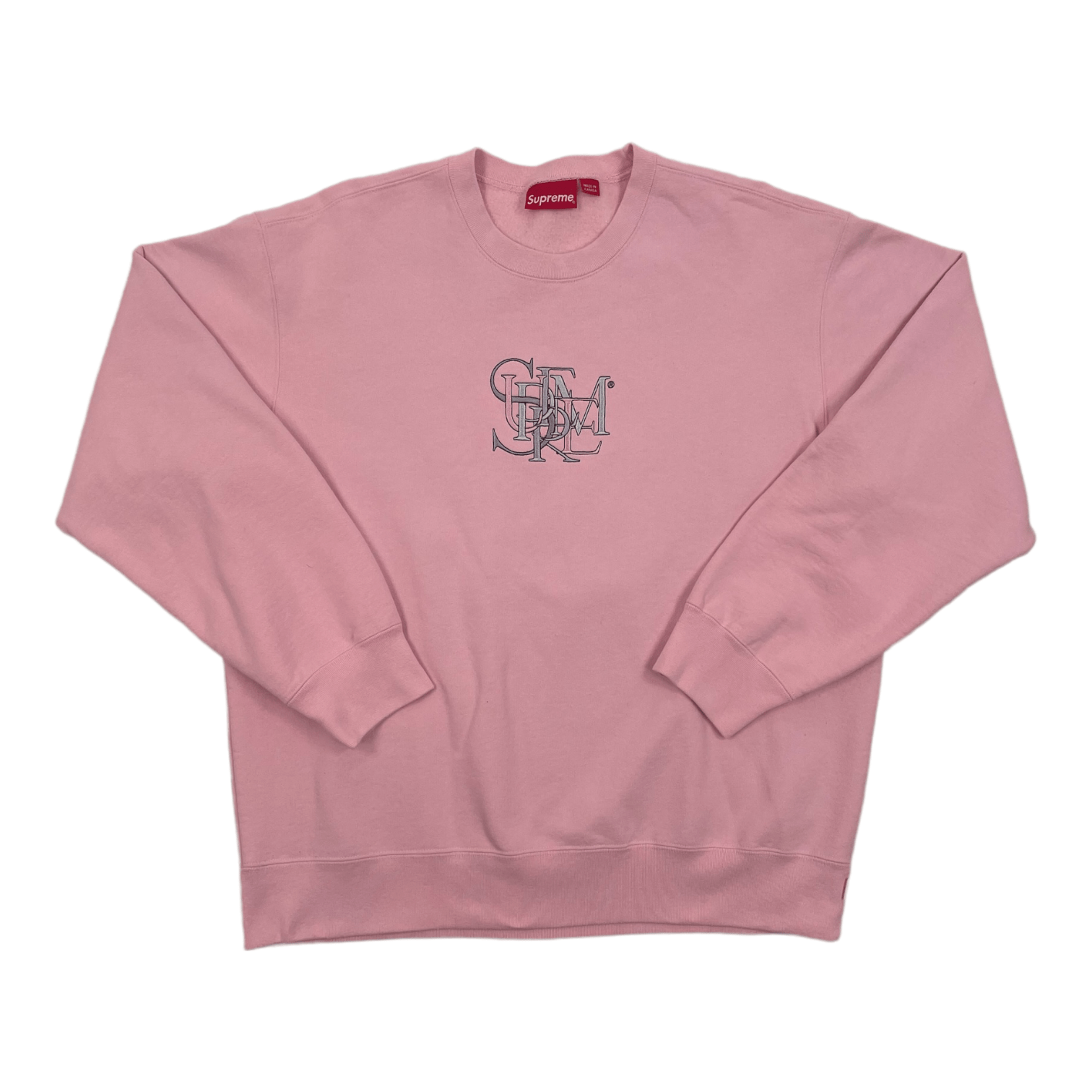 Supreme Overlap Crewneck Sweatshirt Light Pink Pre-Owned