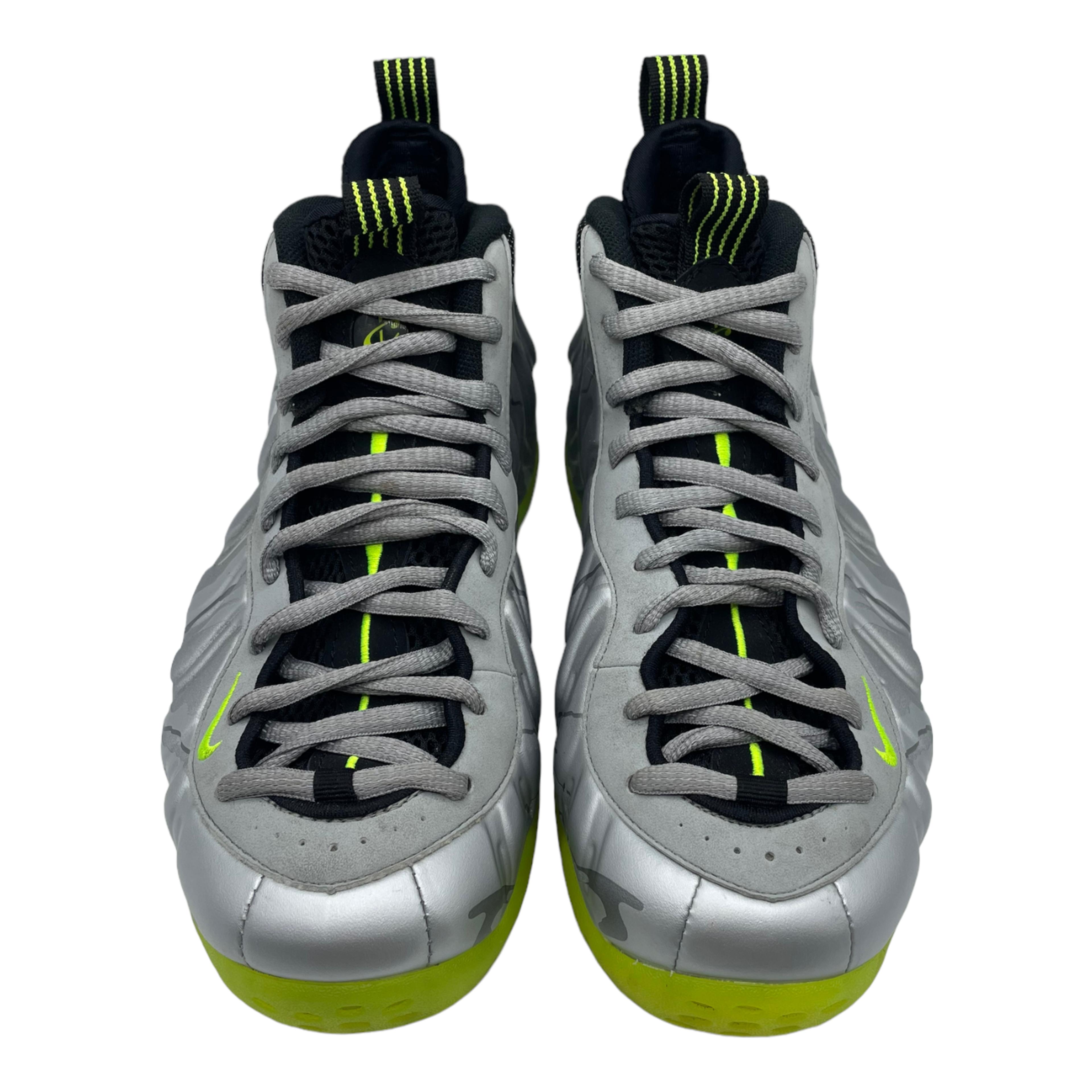 Alternate View 4 of Nike Air Foamposite One Silver Volt Camo Pre-Owned