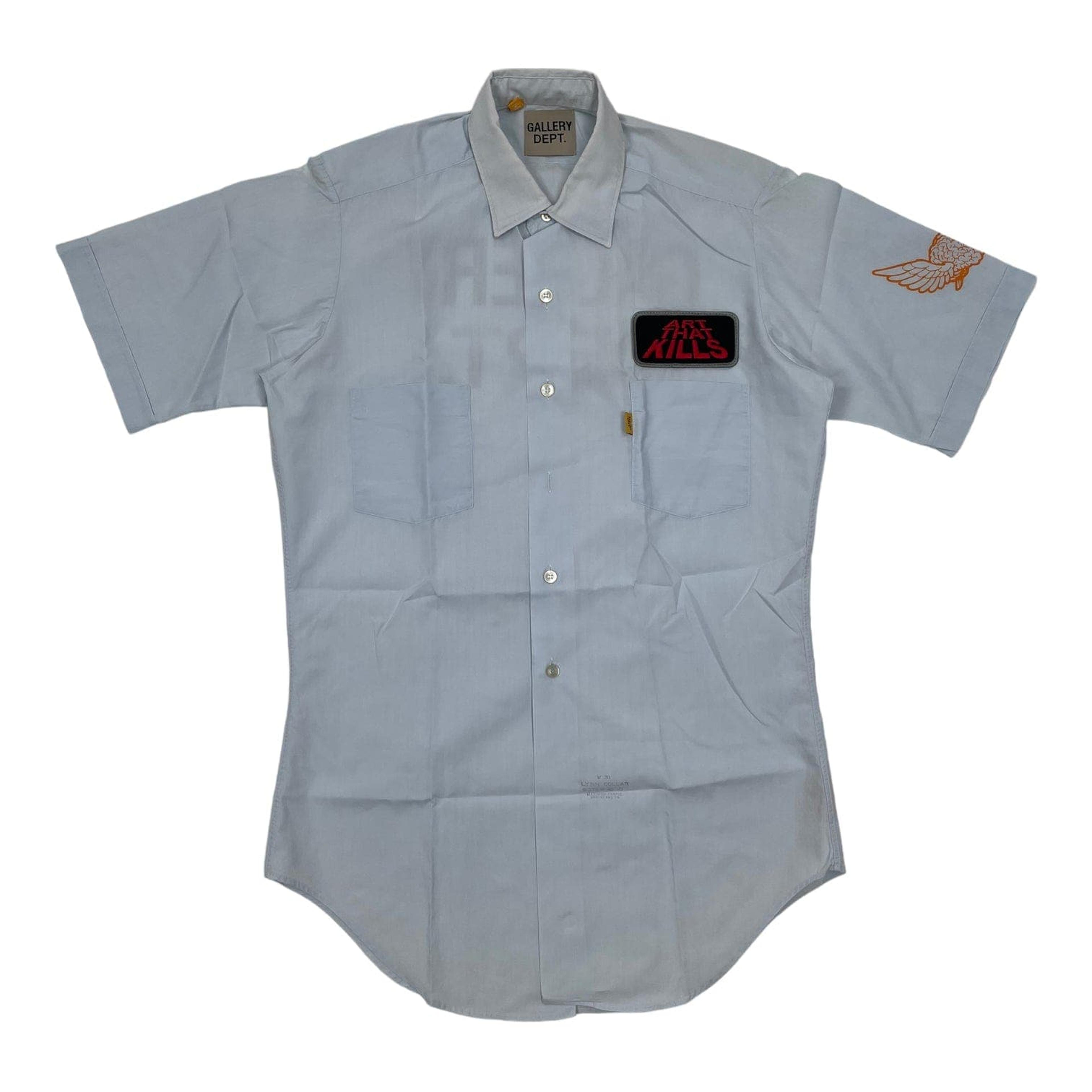 Gallery Department Vintage Mechanic Button Up Shirt Blue Pre-Own