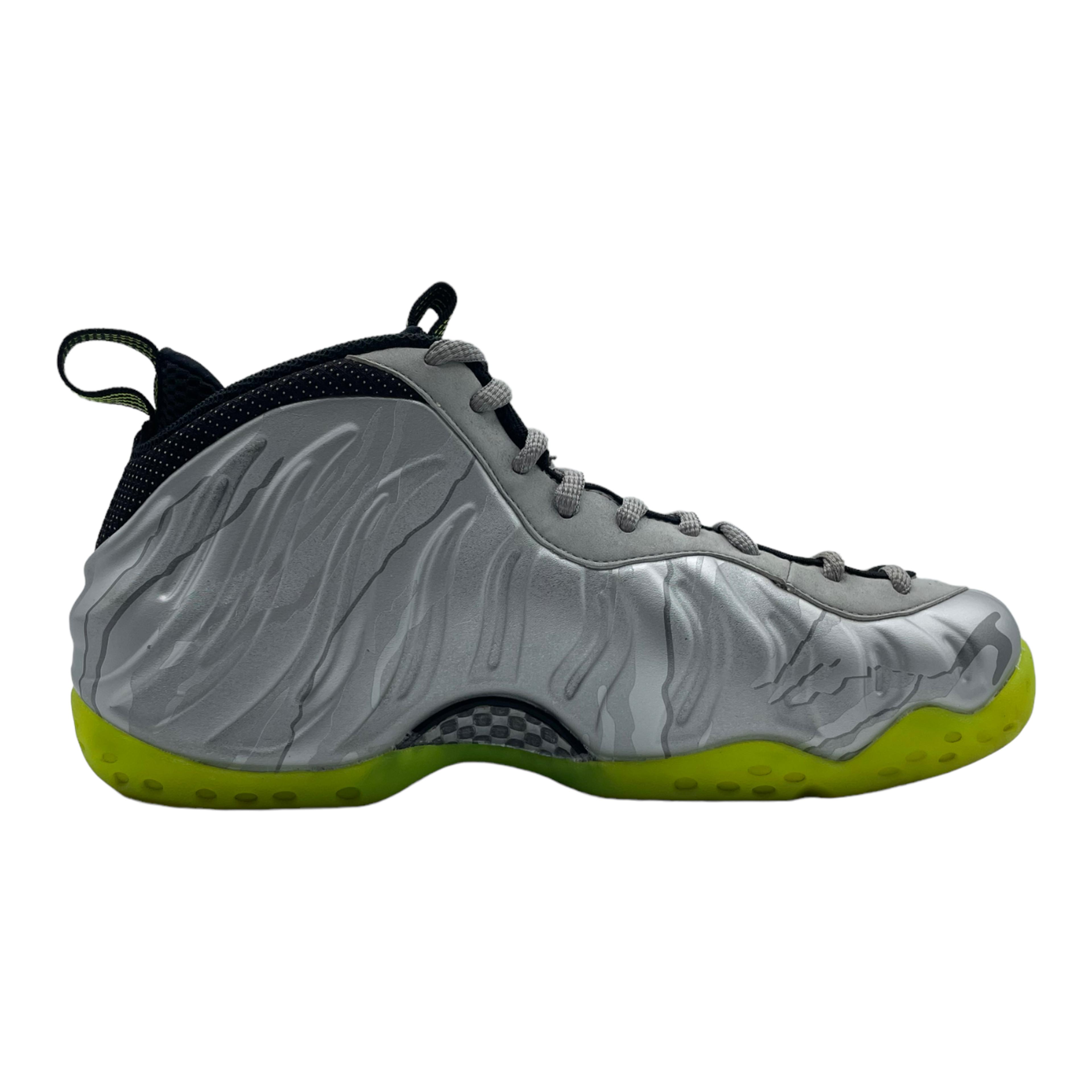 Alternate View 3 of Nike Air Foamposite One Silver Volt Camo Pre-Owned