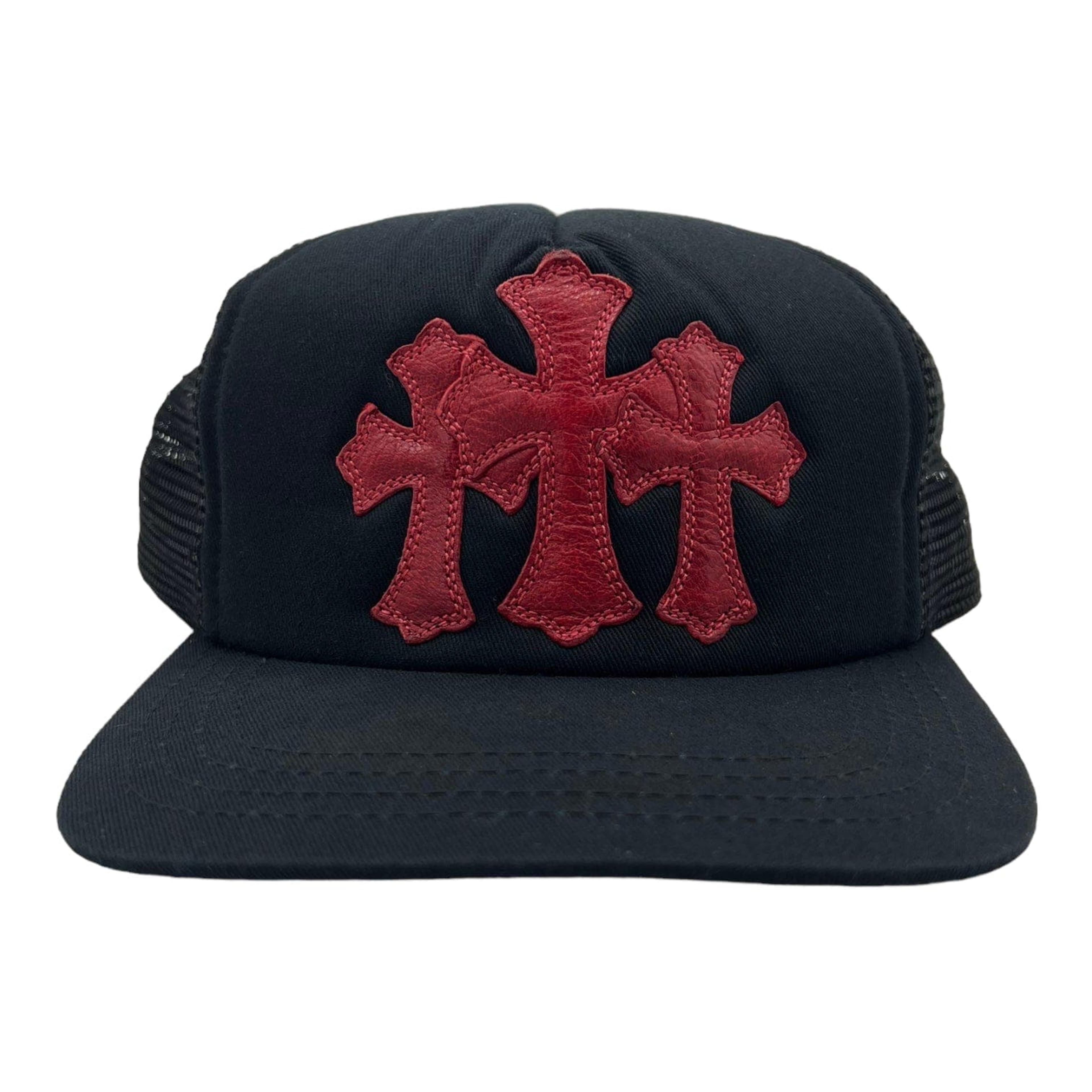 Chrome Hearts Cemetery Trucker Hat Black Red Pre-Owned