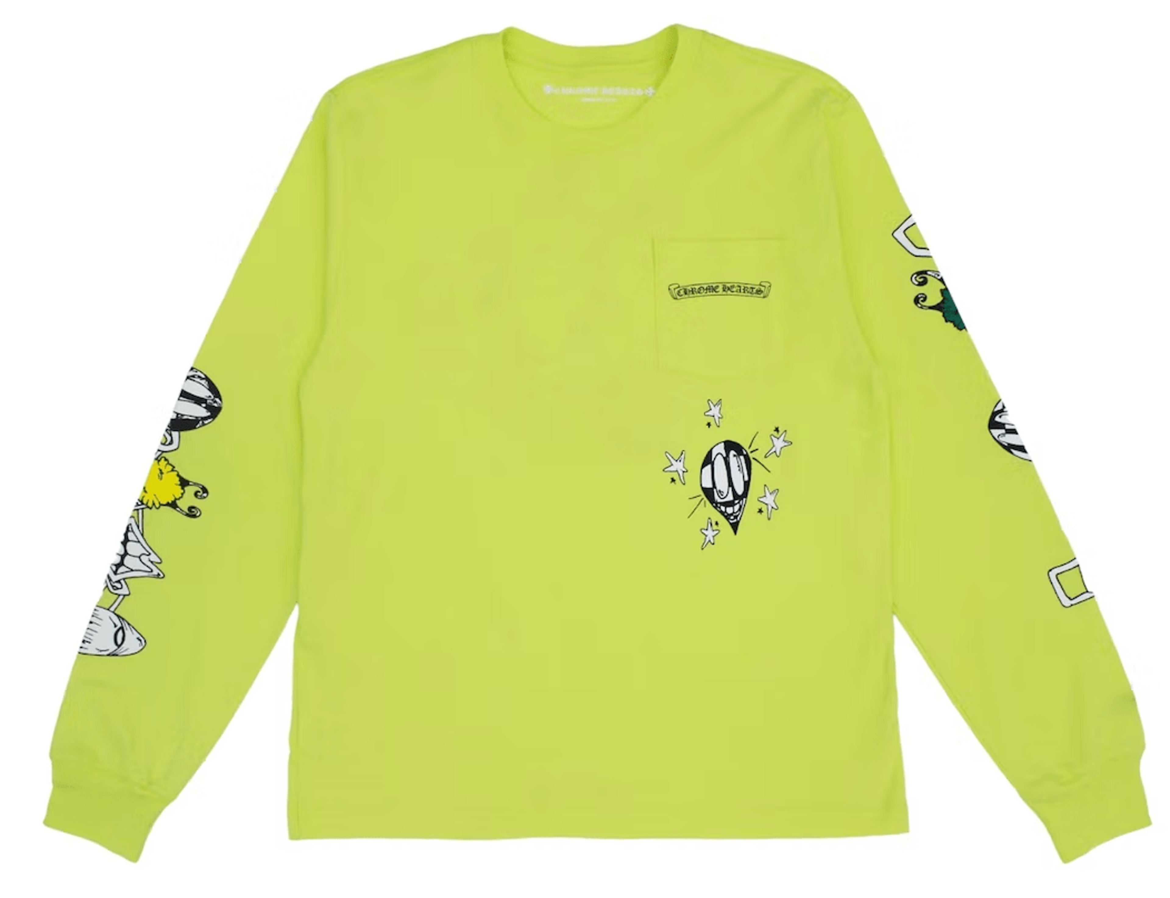Alternate View 1 of Chrome Hearts Matty Boy Link Long Sleeve Tee Shirt Lime Green