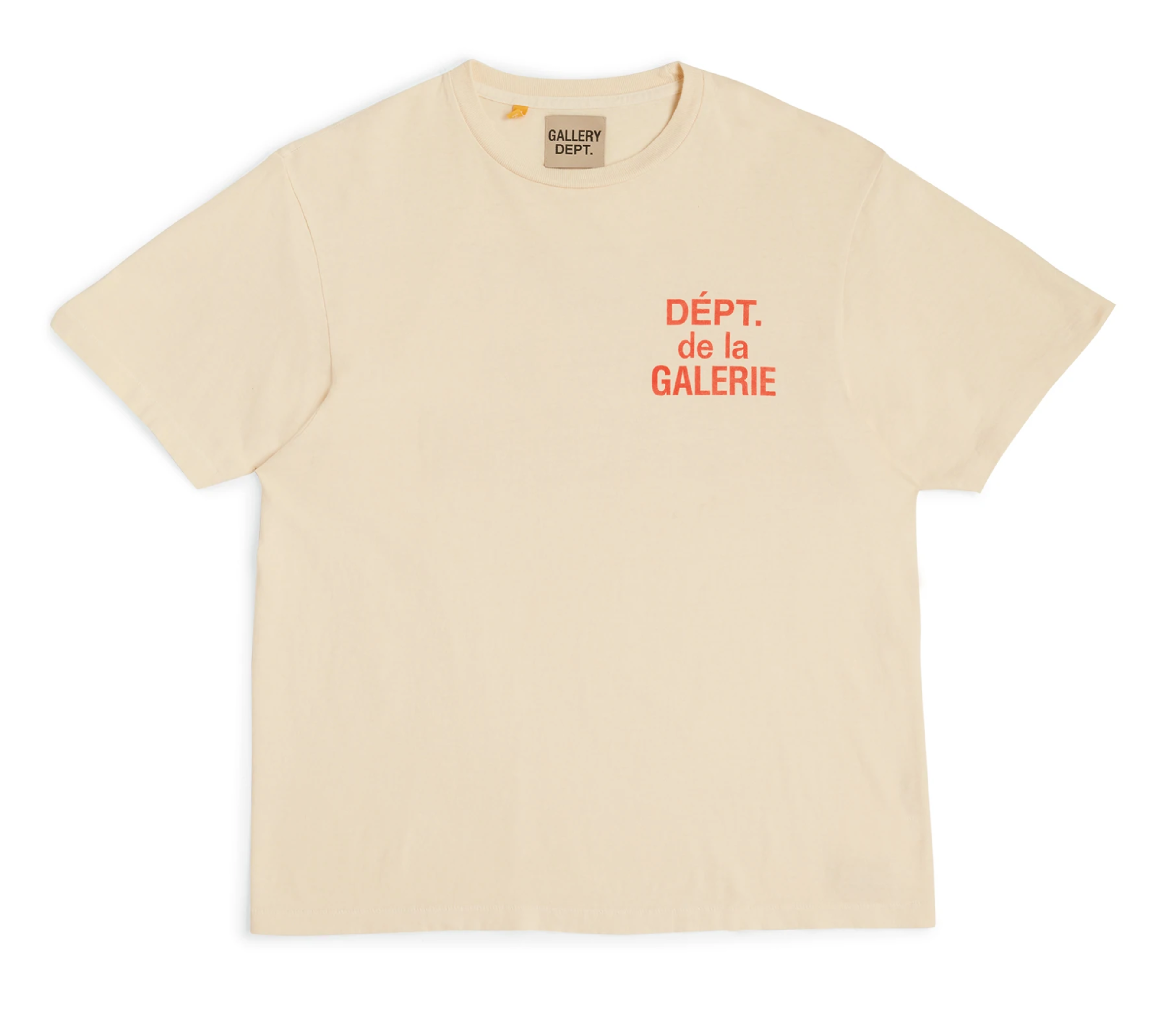 Gallery Department French Logo Short Sleeve Tee Shirt Cream