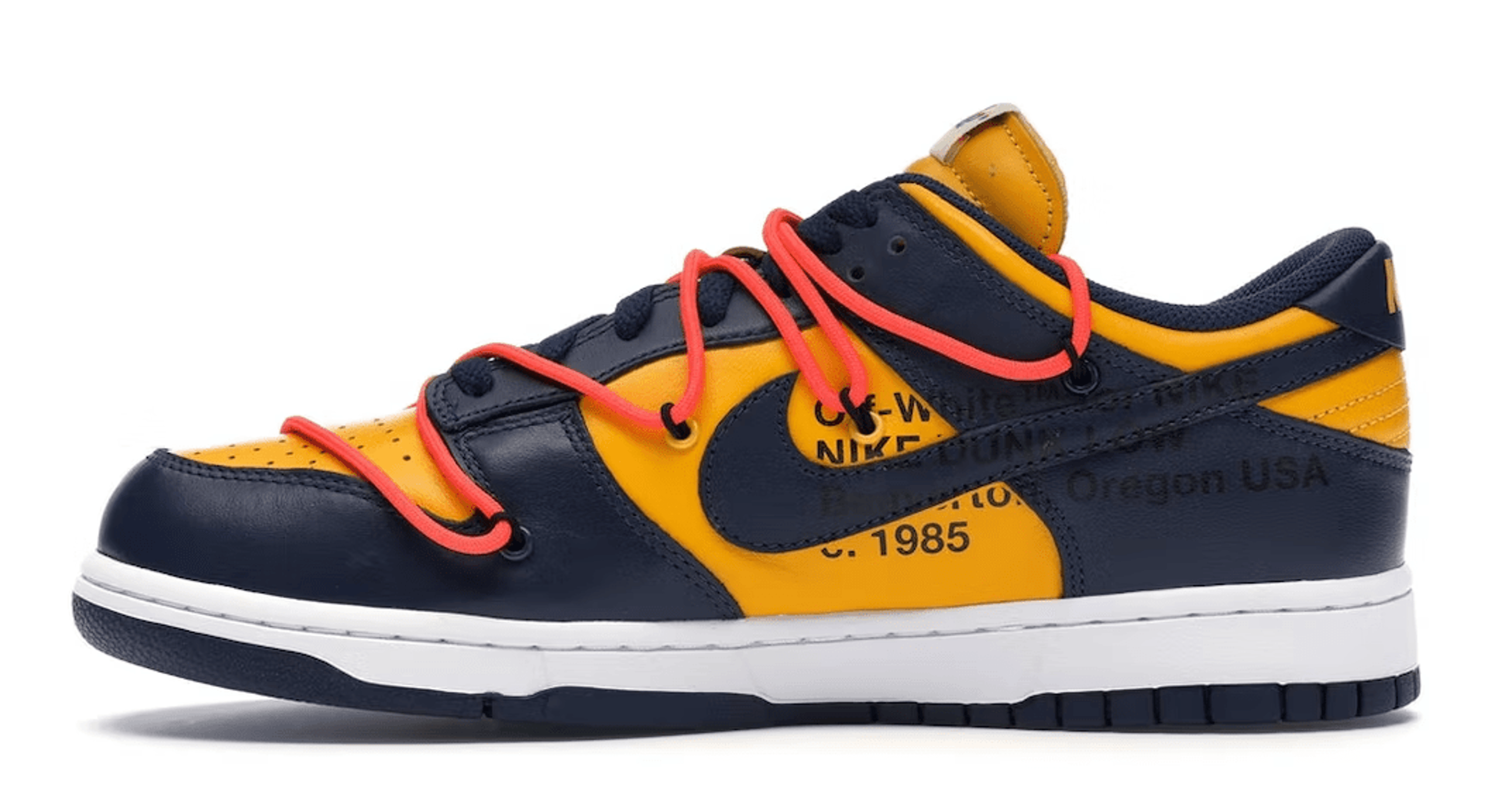 Alternate View 1 of Nike Dunk Low Off-White University Gold Midnight Navy