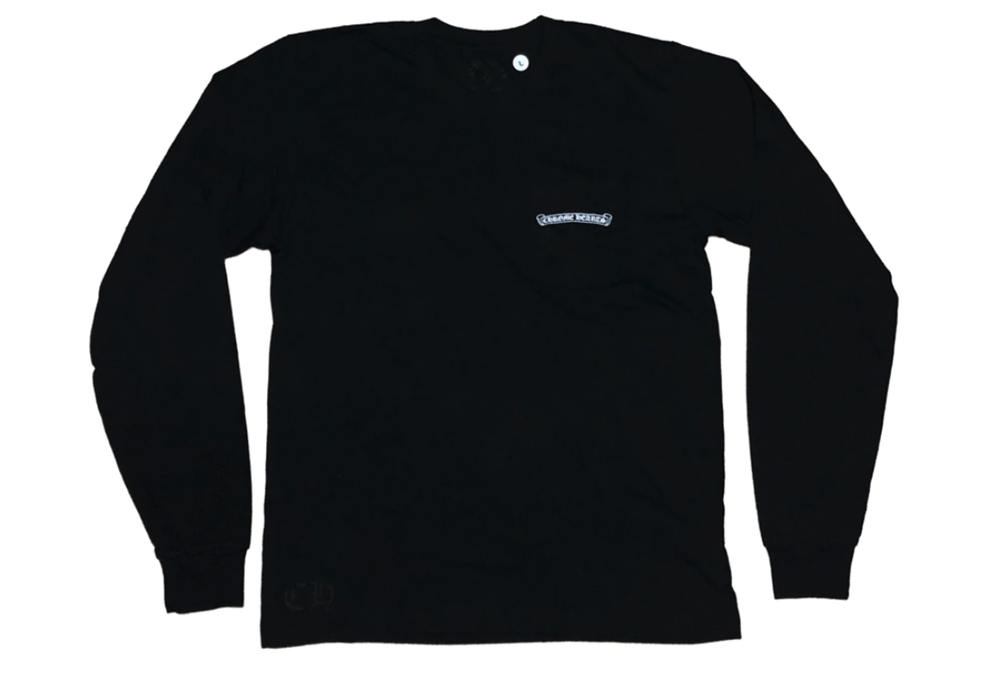 Alternate View 1 of Chrome Hearts Shoulder Logo Long Sleeve Tee Shirt Black