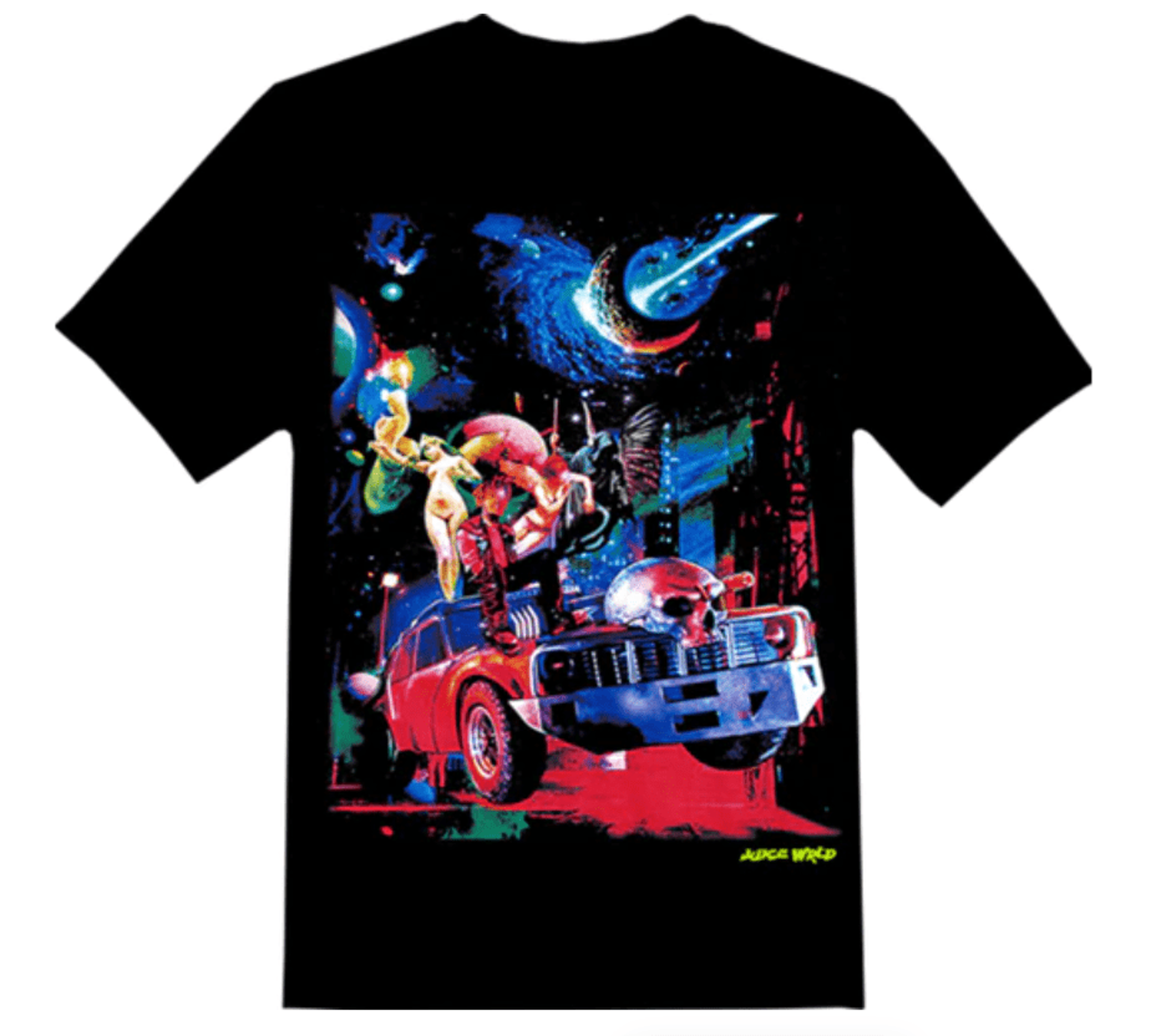 Vlone x Juice Wrld Cosmic Racer Short Sleeve Tee Shirt Black