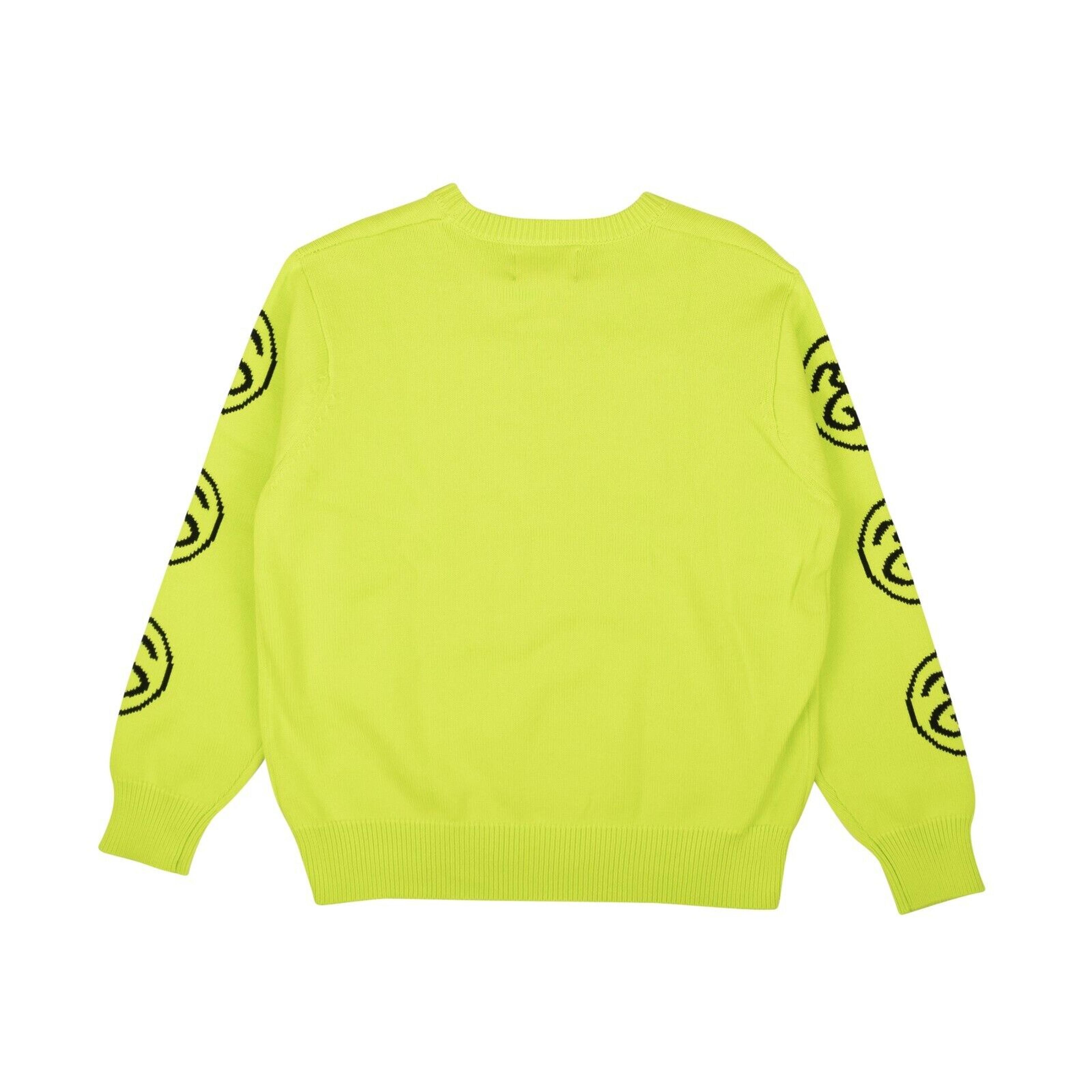 Alternate View 2 of Lime Green Cotton SS-Link Crewneck Sweater