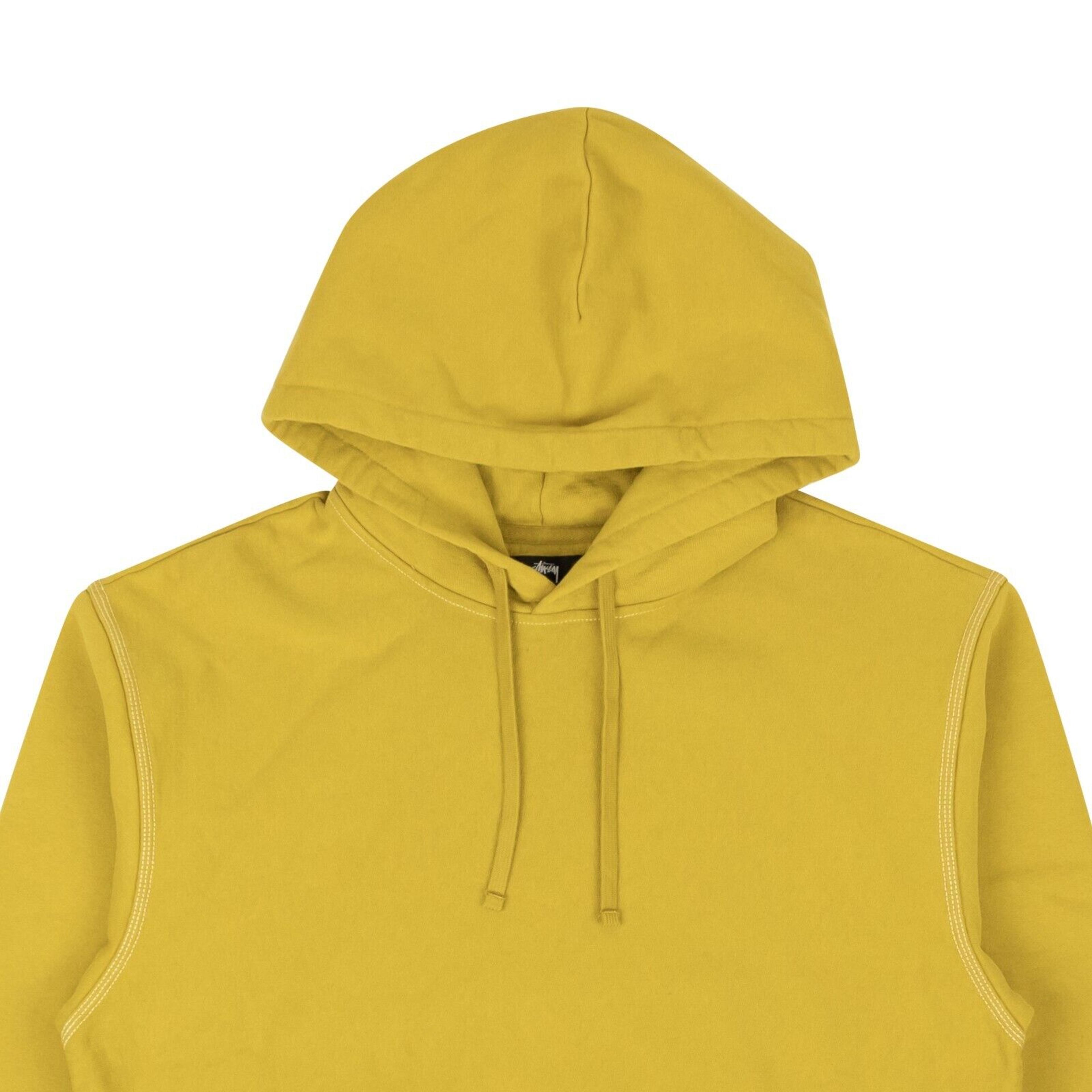 Alternate View 1 of Stussy Contrast Stitch Label Hoodie - Gold