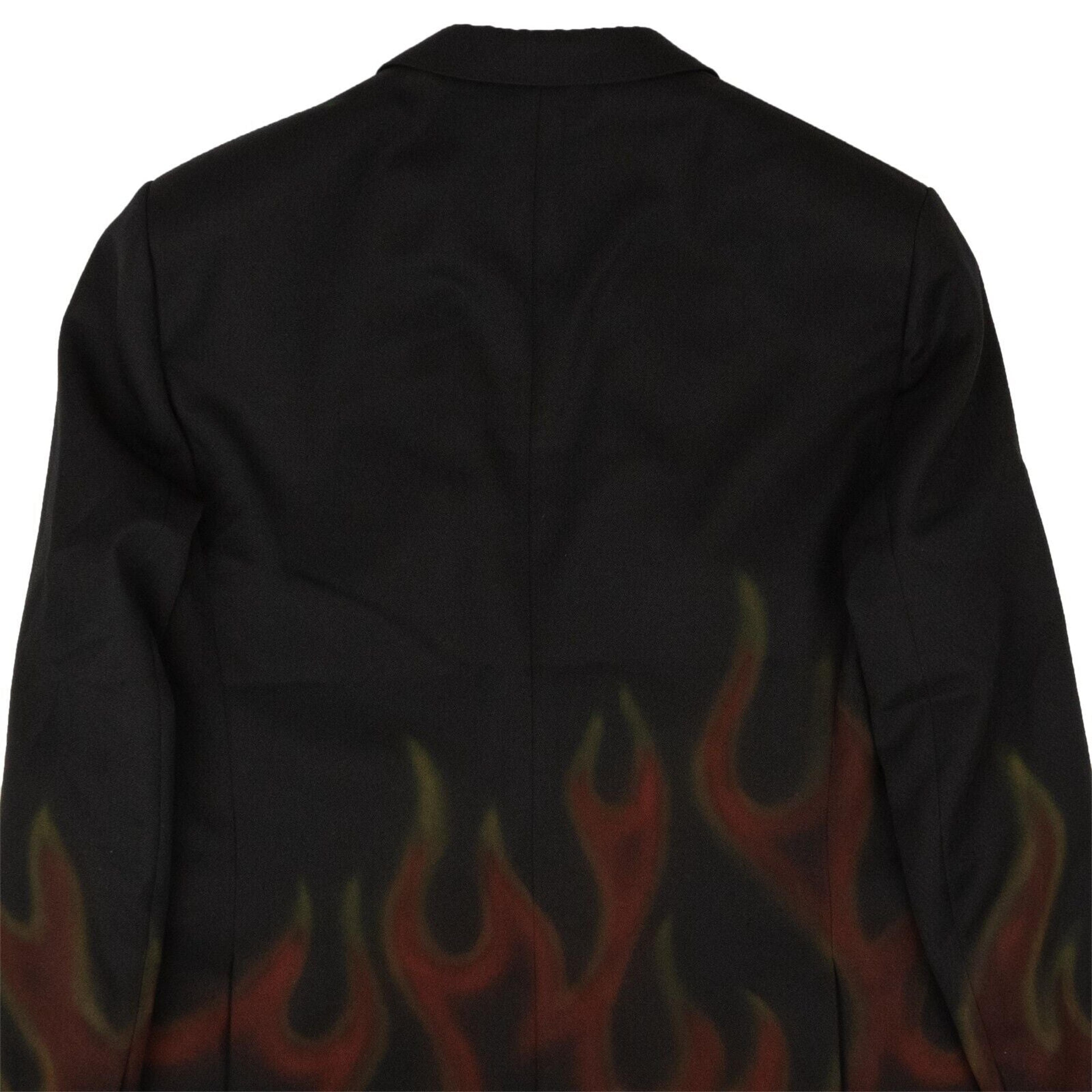 Alternate View 2 of Black And Red Burning Double-Breasted Blazer