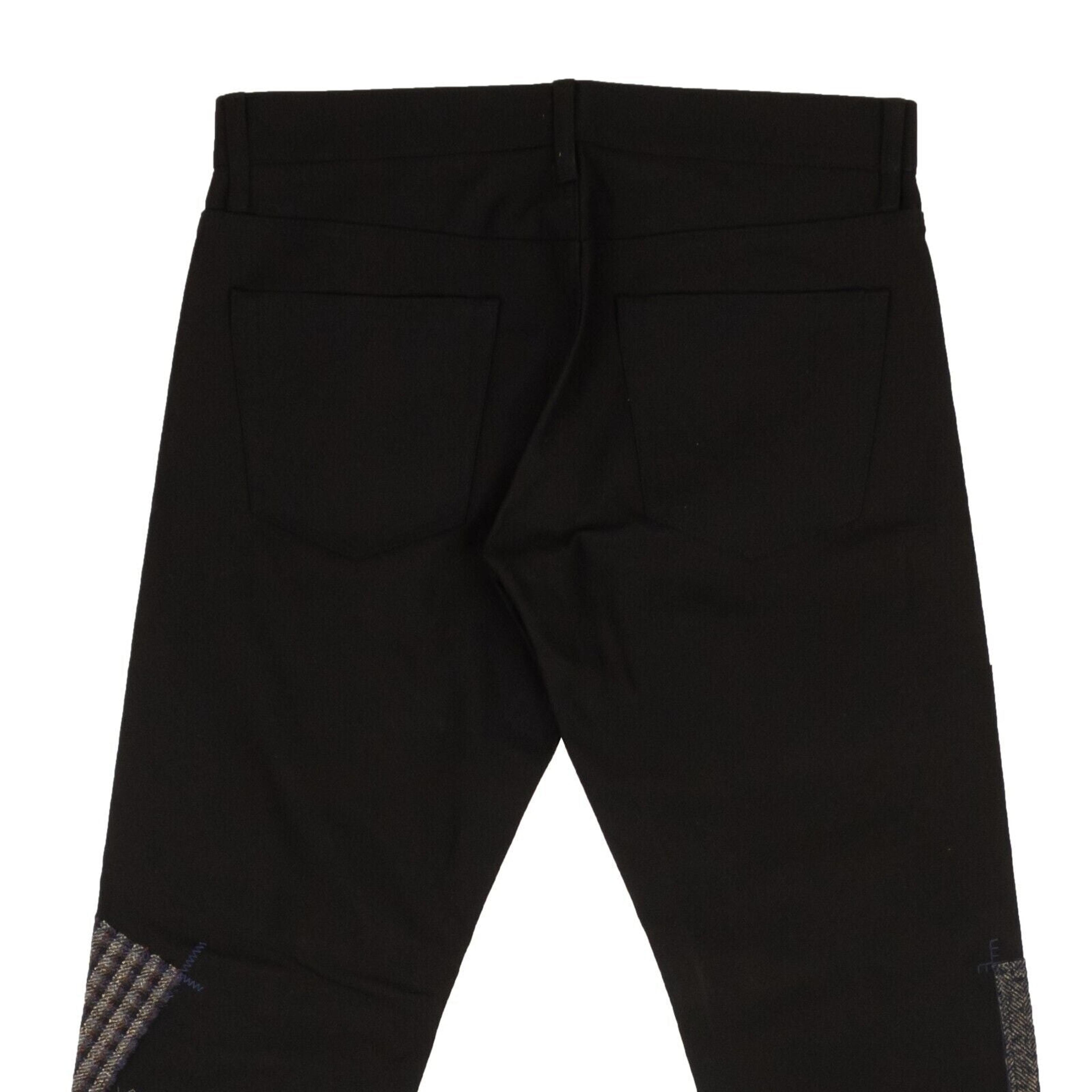 Alternate View 3 of Black Polyester Patchwork Throughout Pants