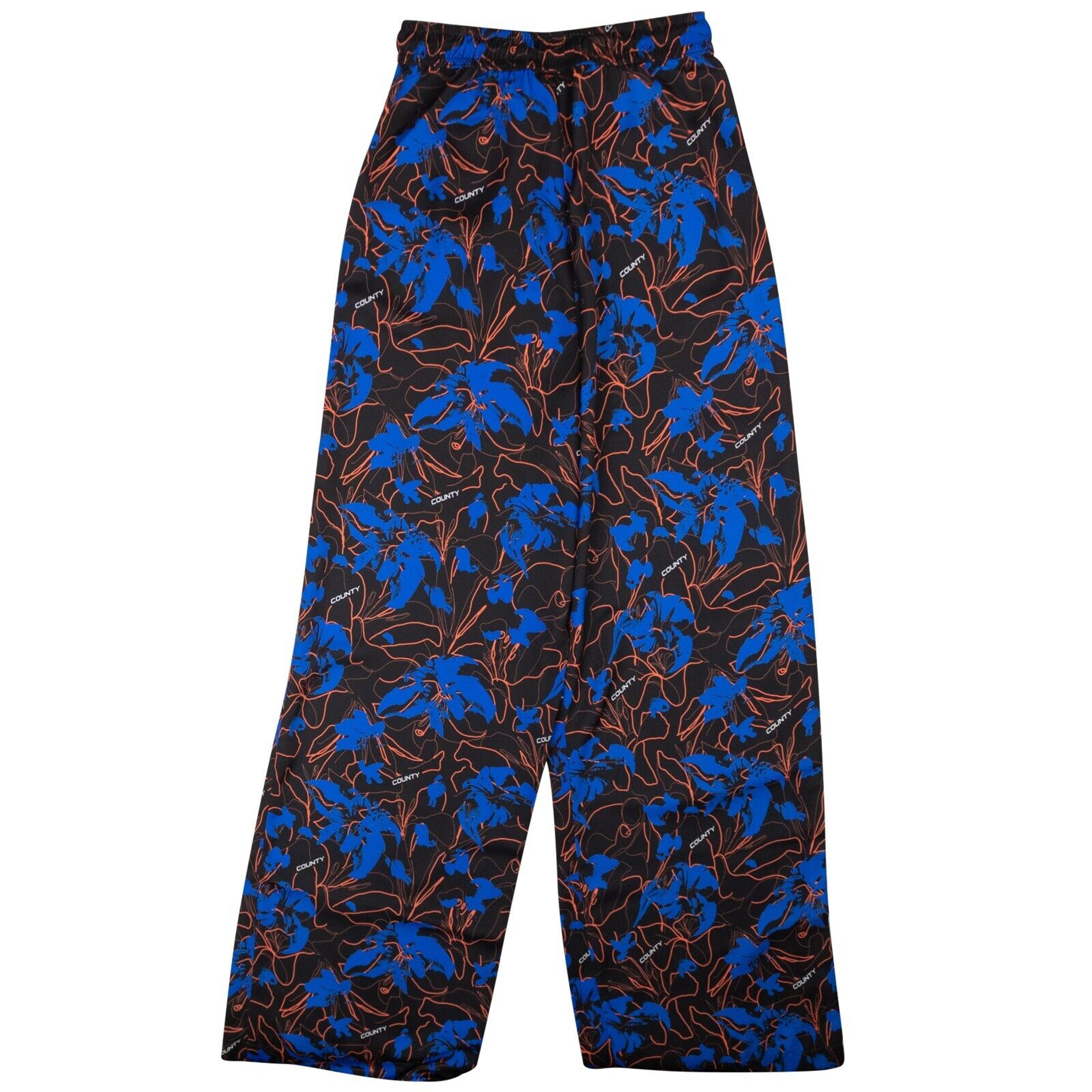 Alternate View 2 of Black And Blue Floral Wide Pants
