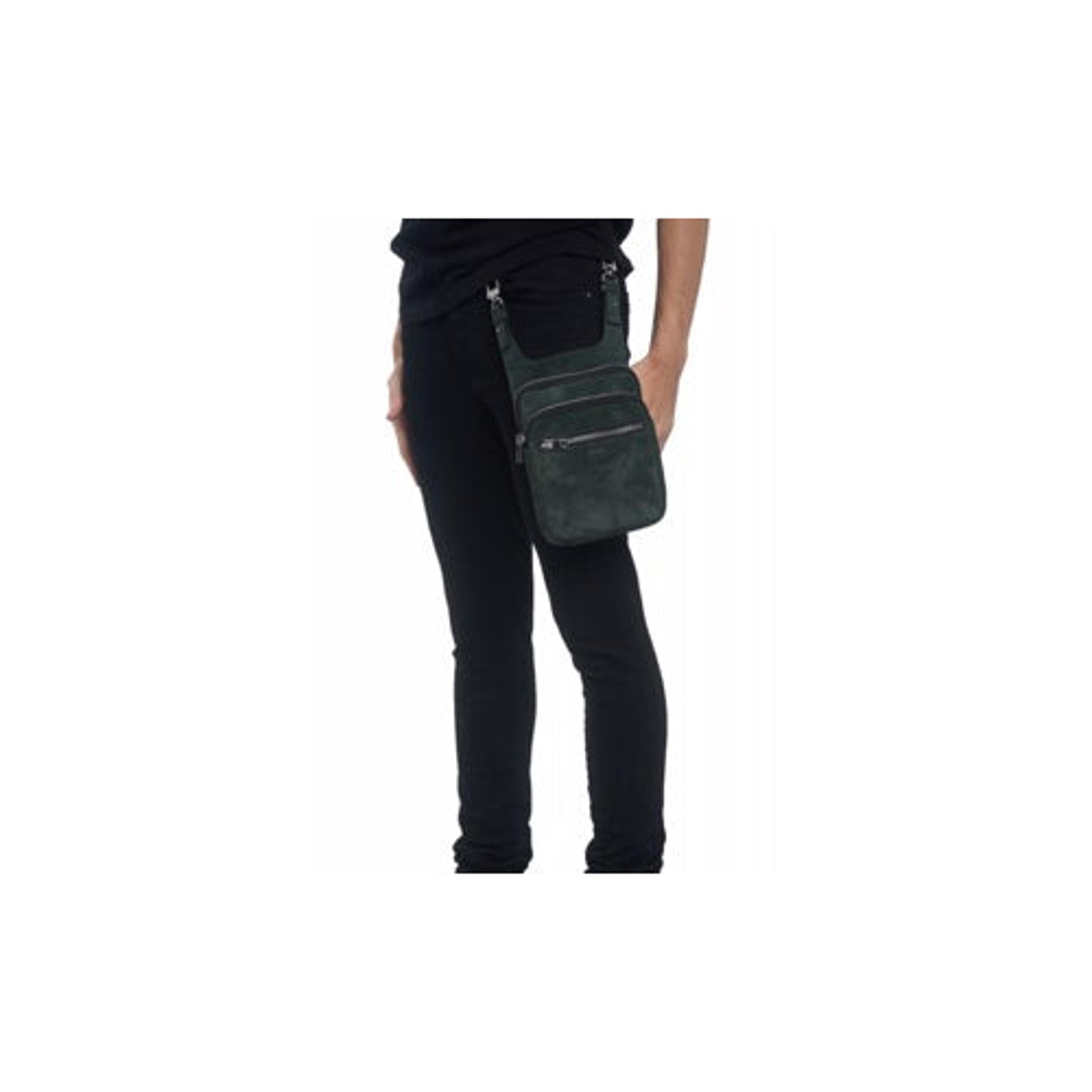 Green Suede Hip Pouch