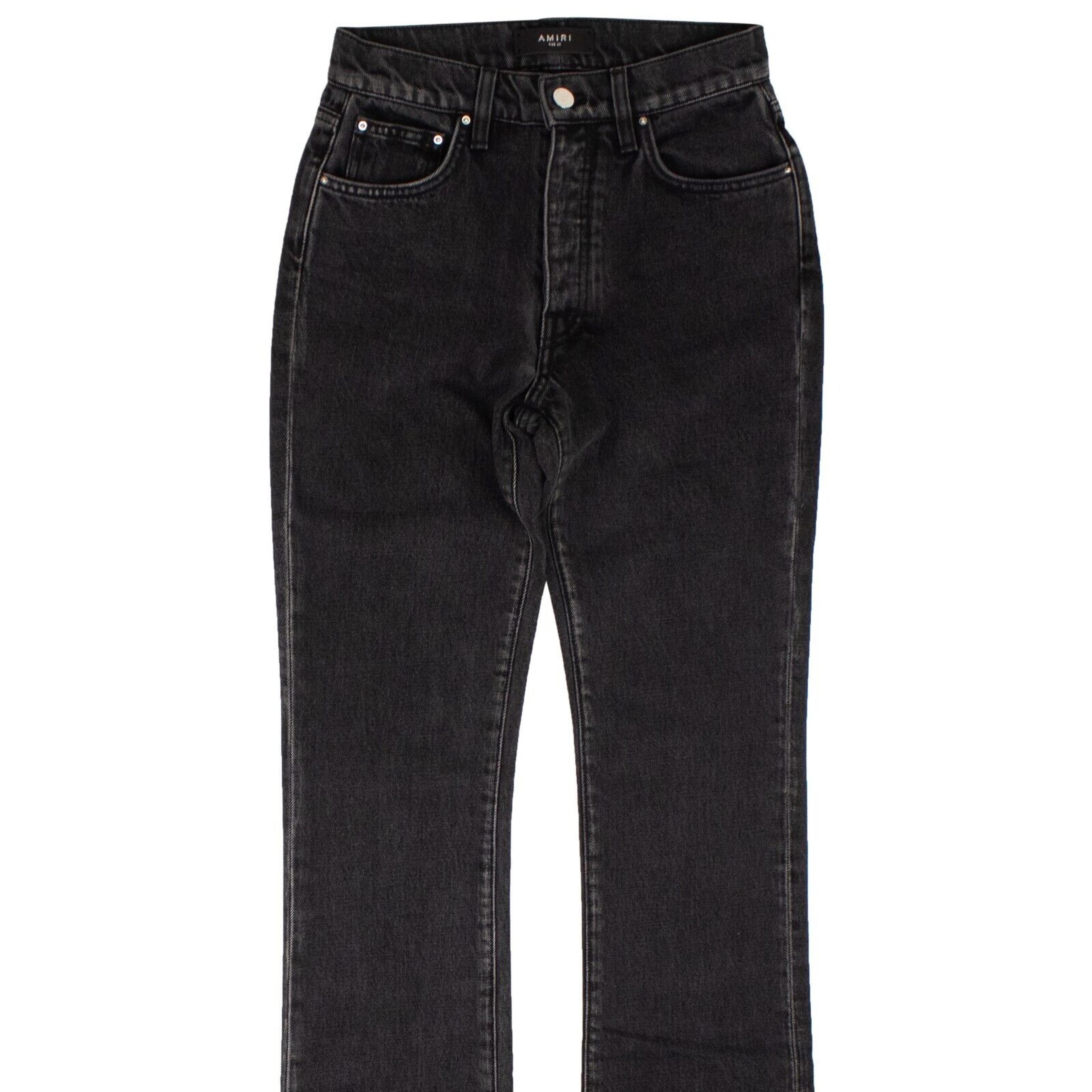 Alternate View 2 of Black Long Stretch Flare Jeans