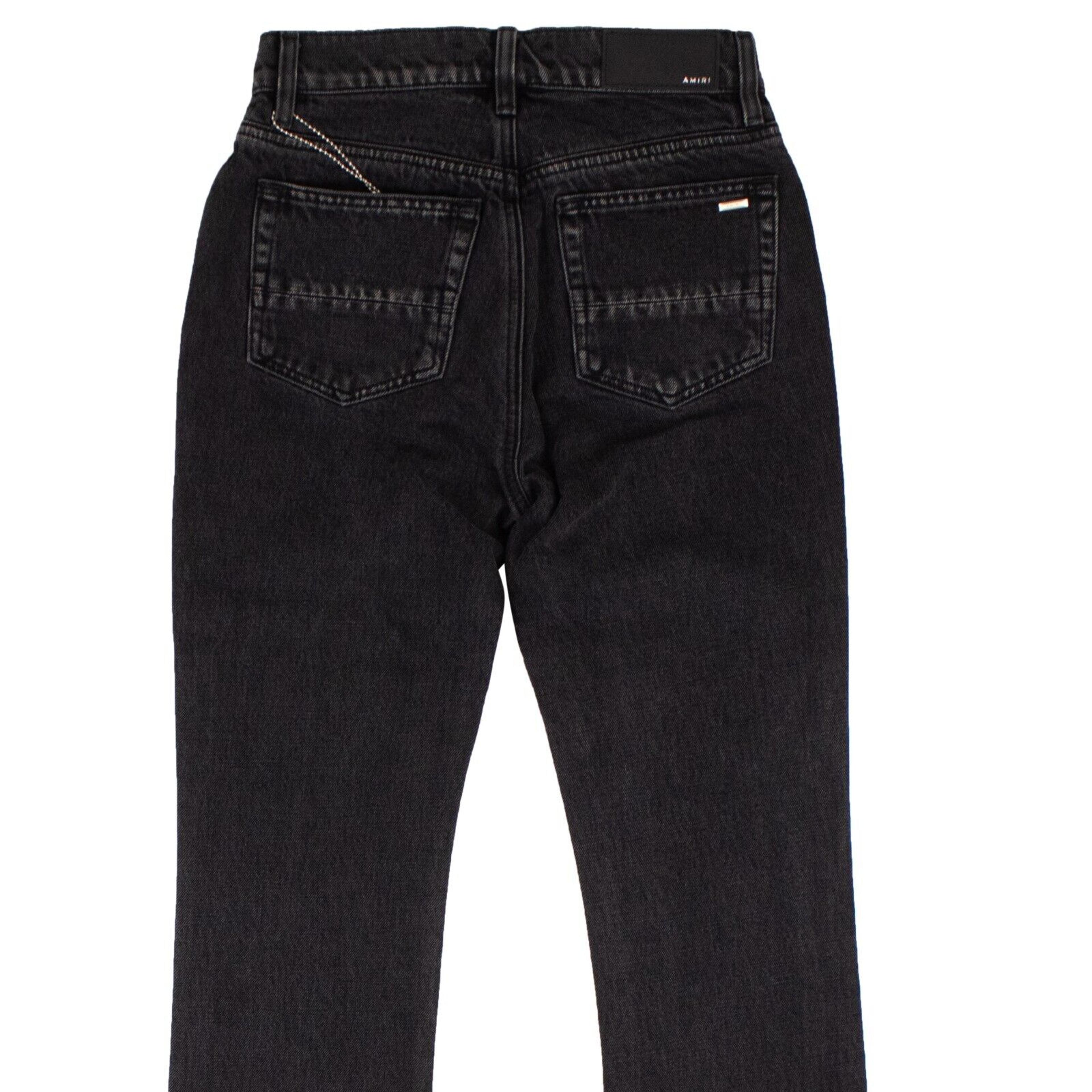 Alternate View 4 of Black Long Stretch Flare Jeans