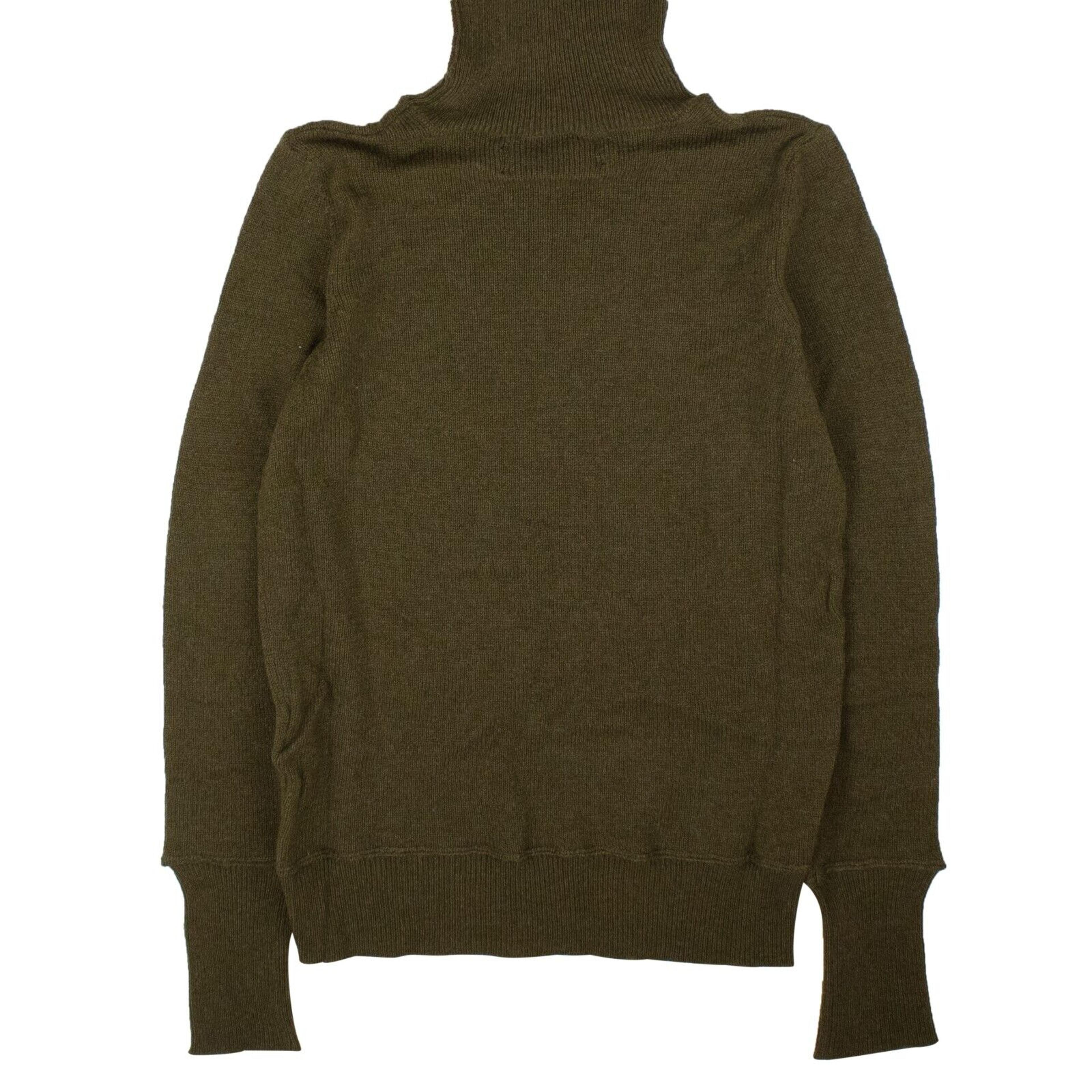 Alternate View 3 of Olive Green Distressed Cashmere Crewneck