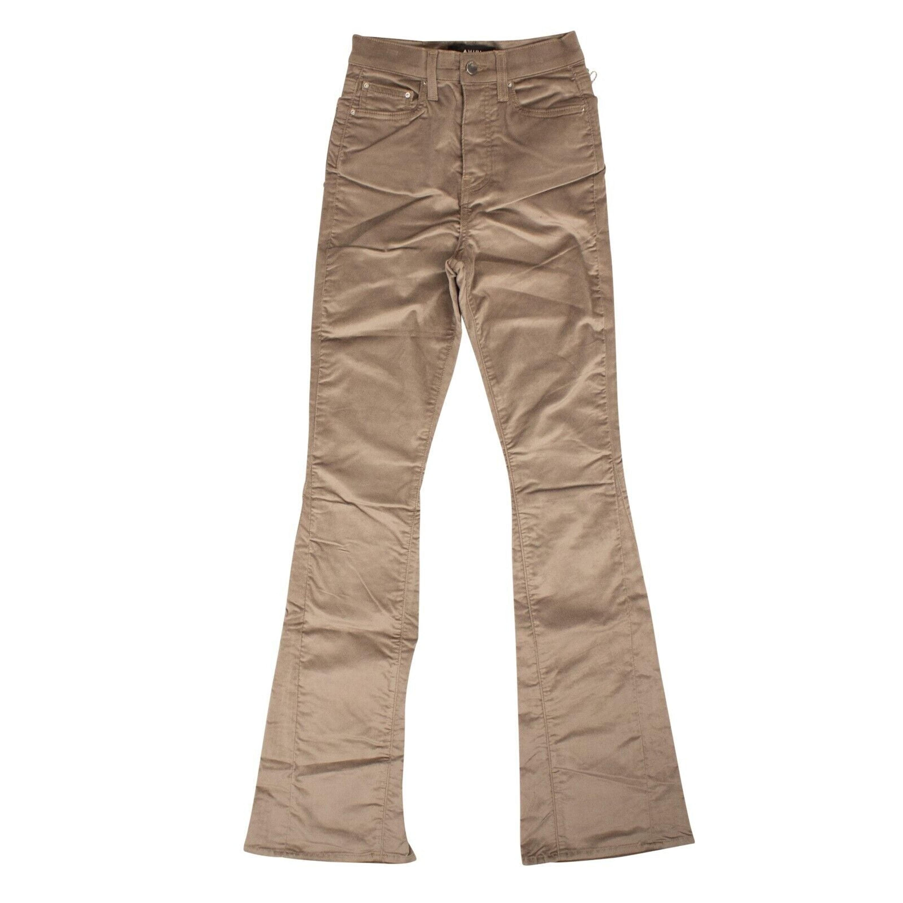 Alternate View 1 of Sand Velour Flare Stack Pants