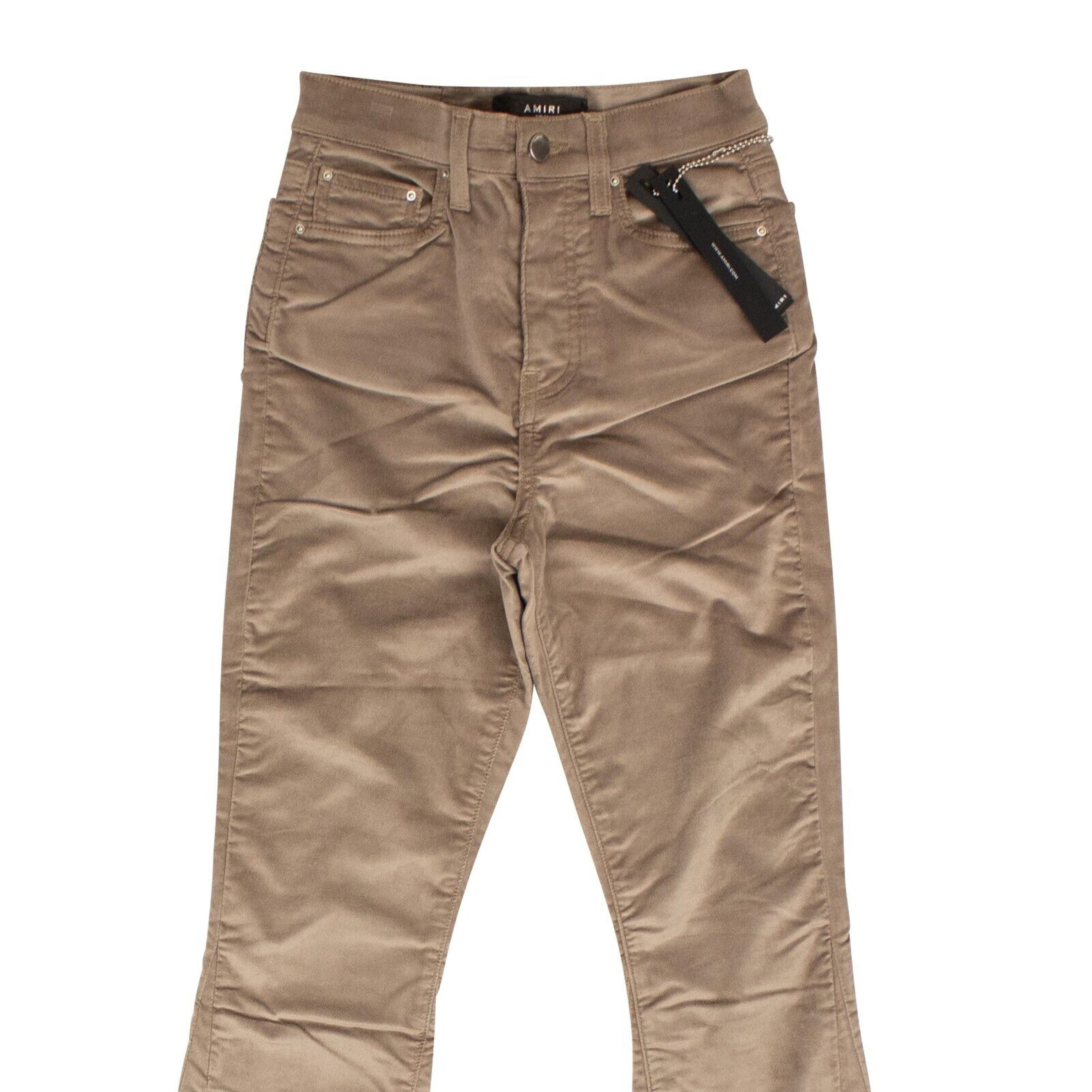 Alternate View 2 of Sand Velour Flare Stack Pants