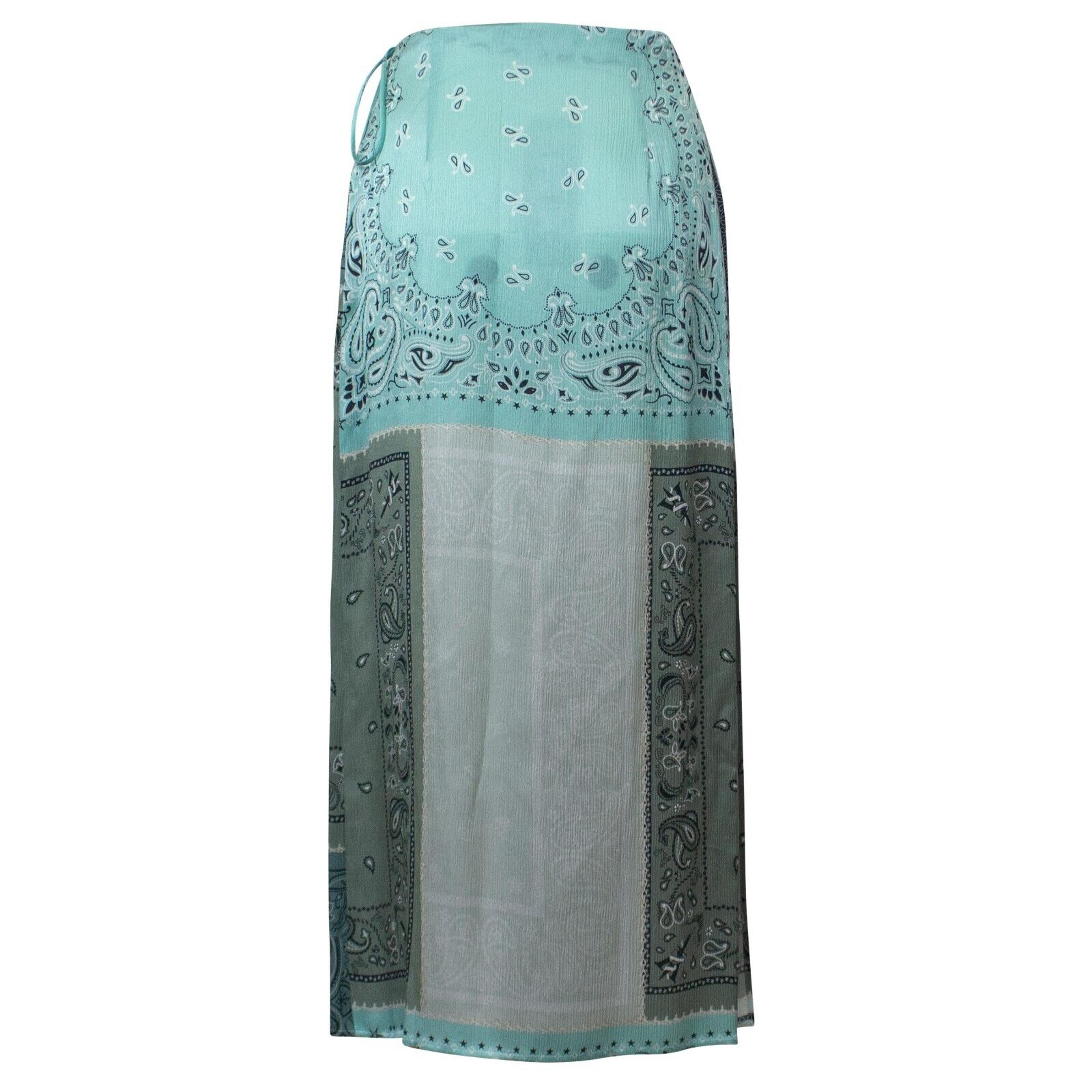 Alternate View 4 of Blue Bandana Recon Wrap Long Skirt