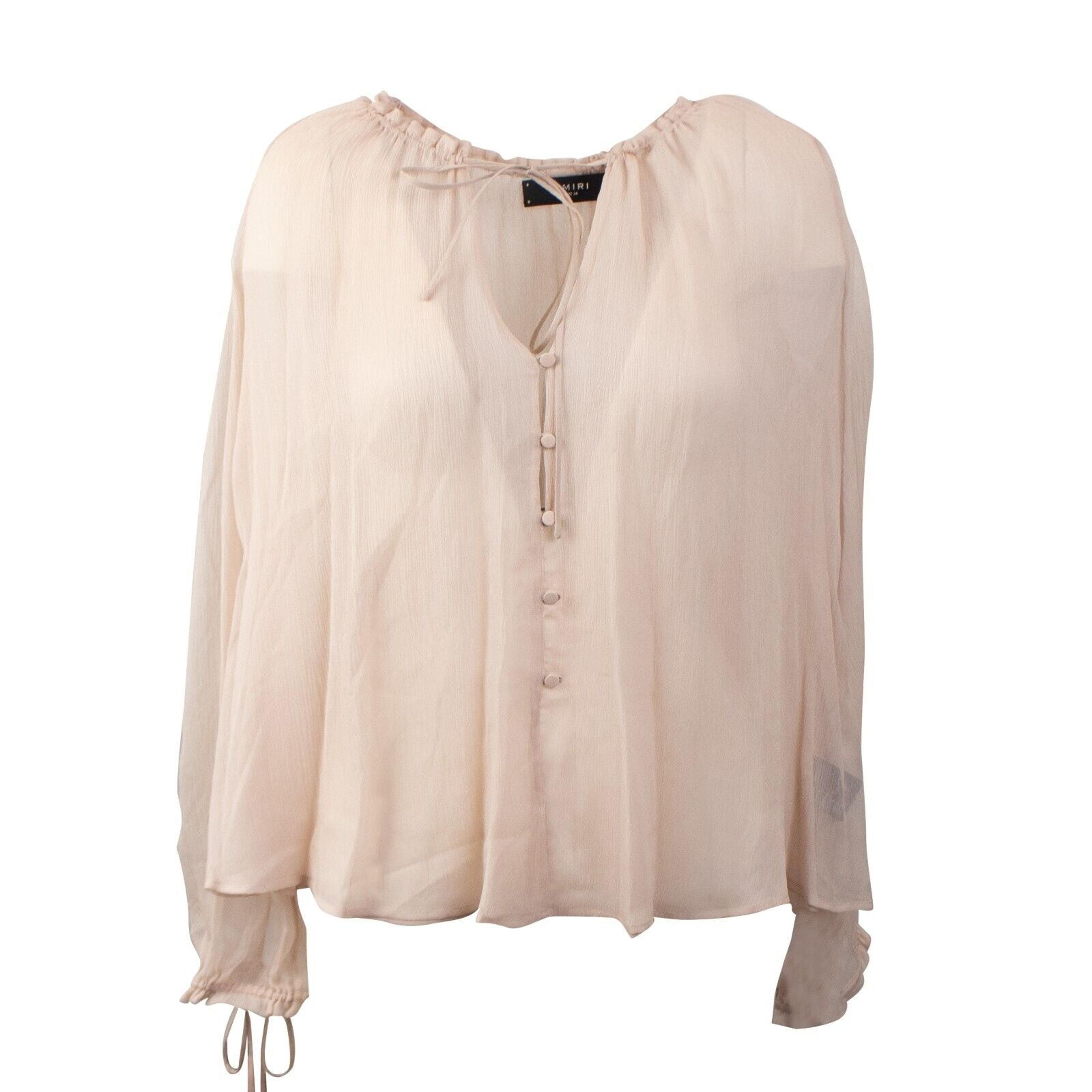 Alternate View 1 of Nude Crinkle Chiffon Blouse
