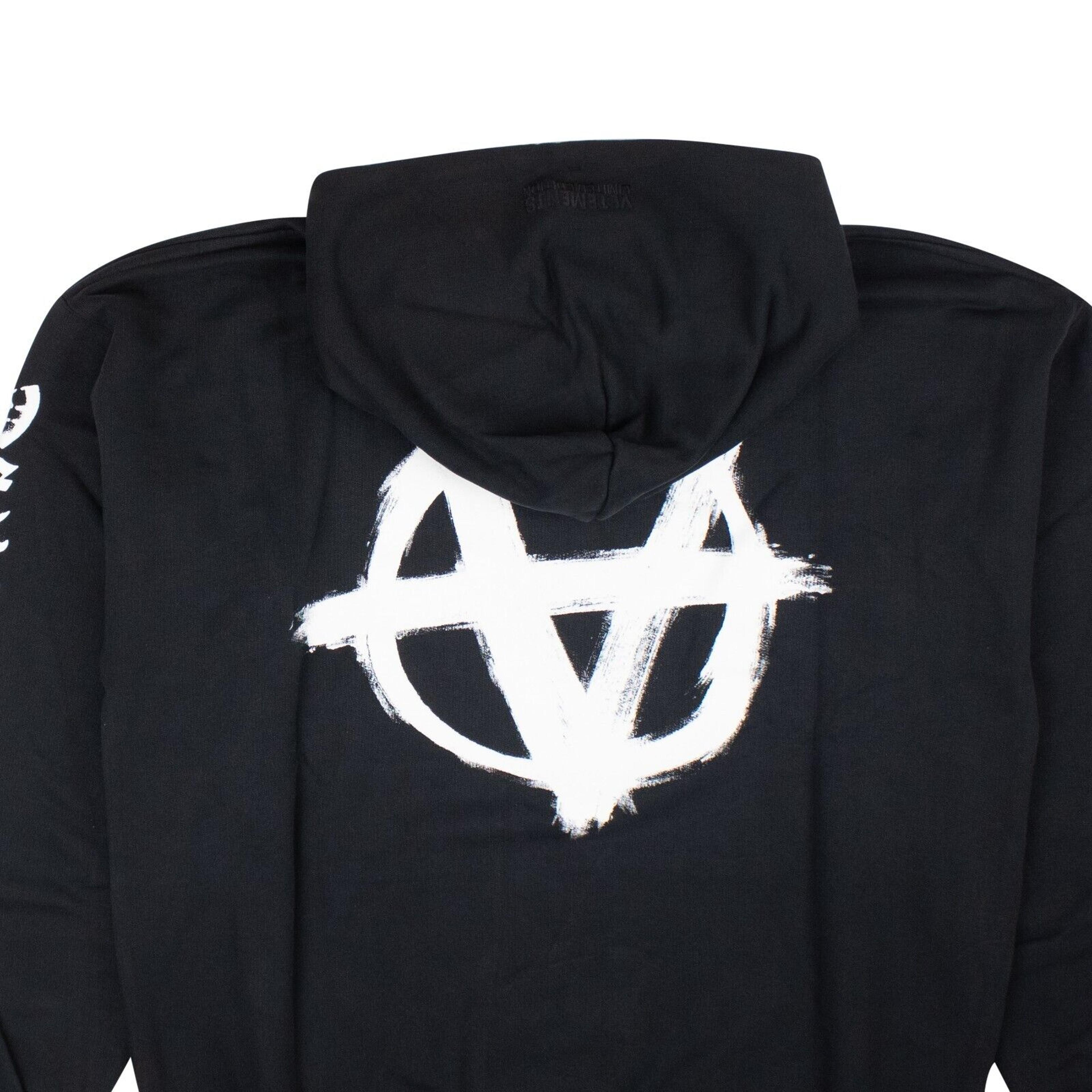 Alternate View 1 of Black Double Anarchy Popover Hoodie