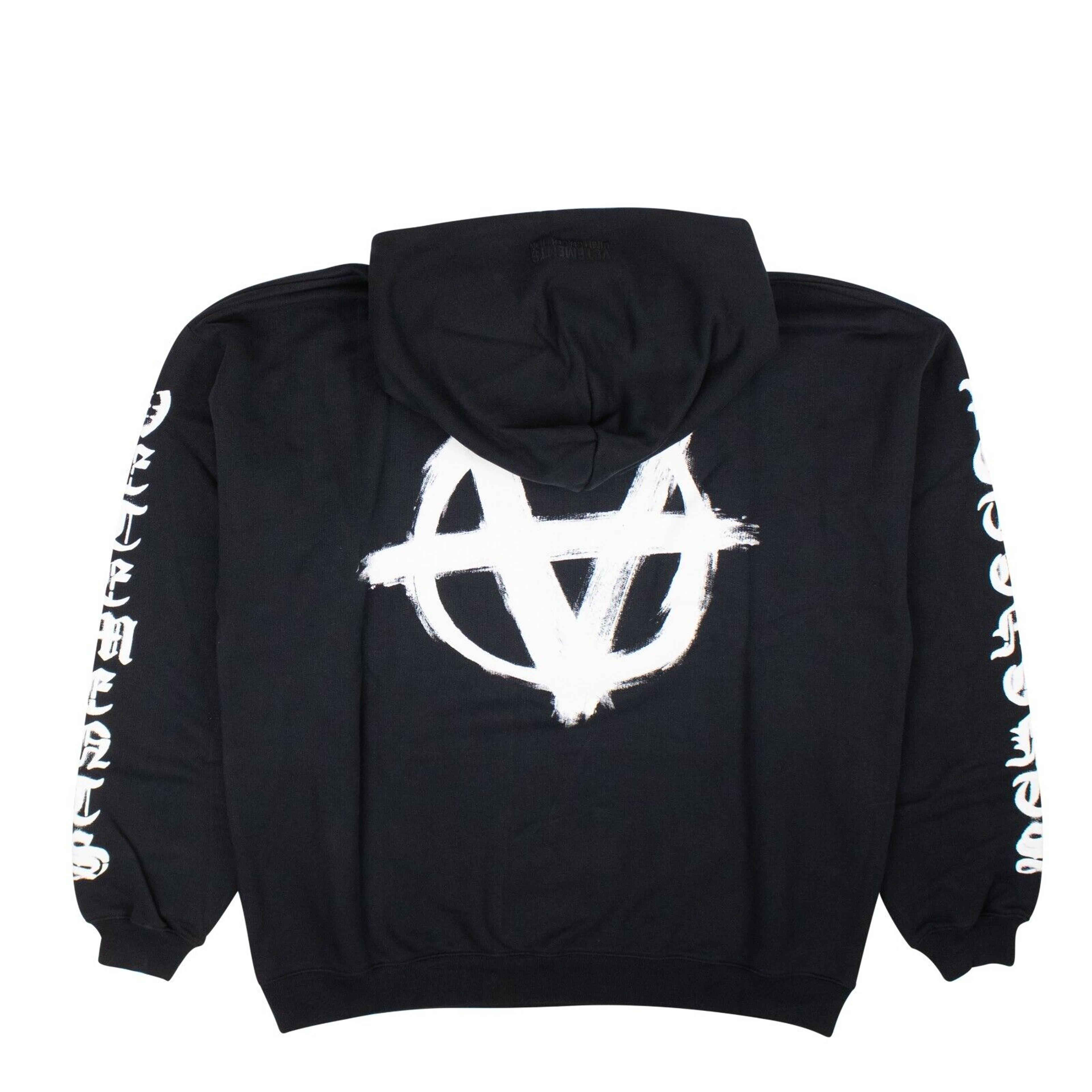 Alternate View 3 of Black Double Anarchy Popover Hoodie