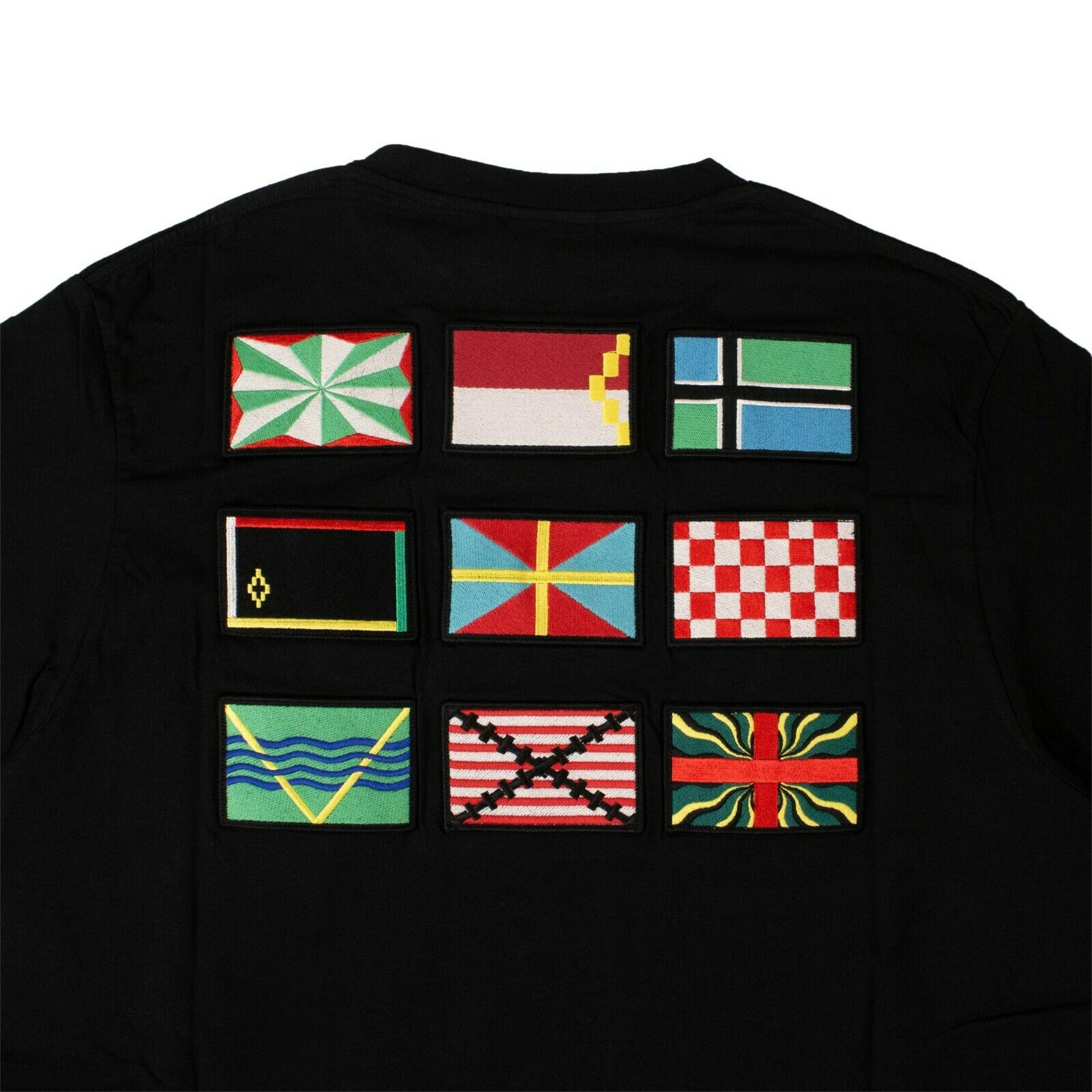 Alternate View 3 of Men's Black Cotton Nine Flags Short Sleeve T-Shirt