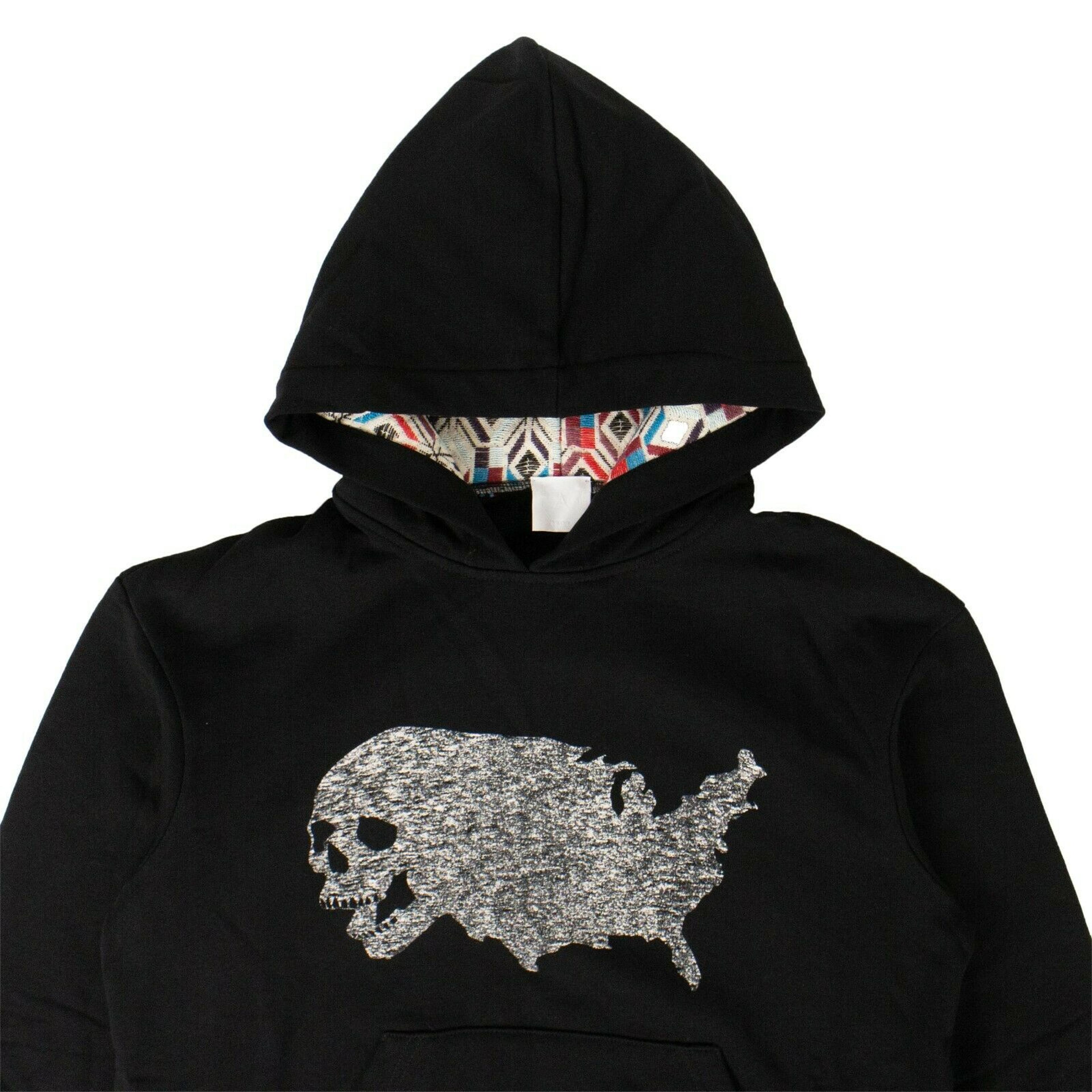 Alternate View 2 of Alchemist Skull Evlis Faded Hoodie Sweatshirt - Black