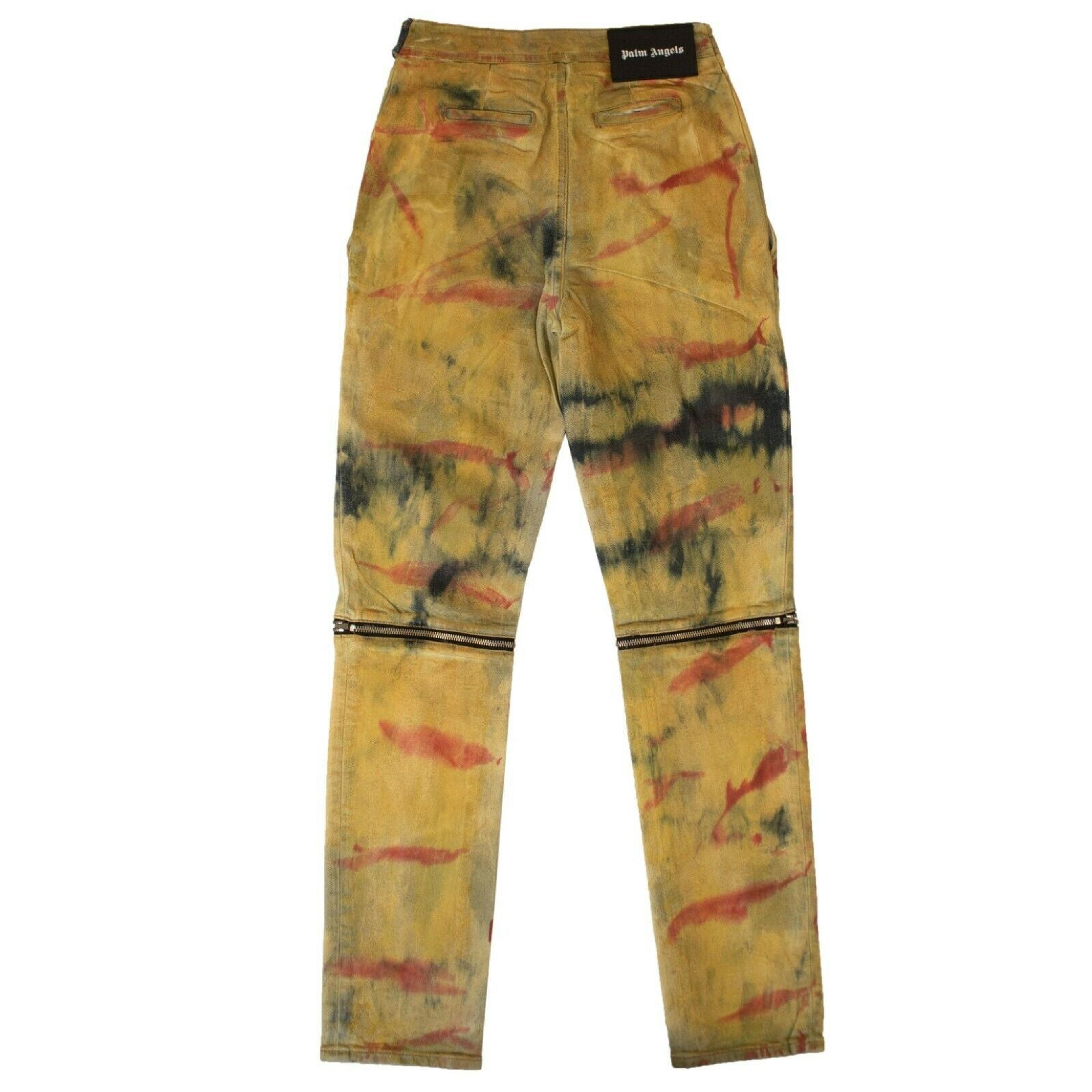 Alternate View 1 of Palm Angels Tie Dye Jeans Pants - Yellow