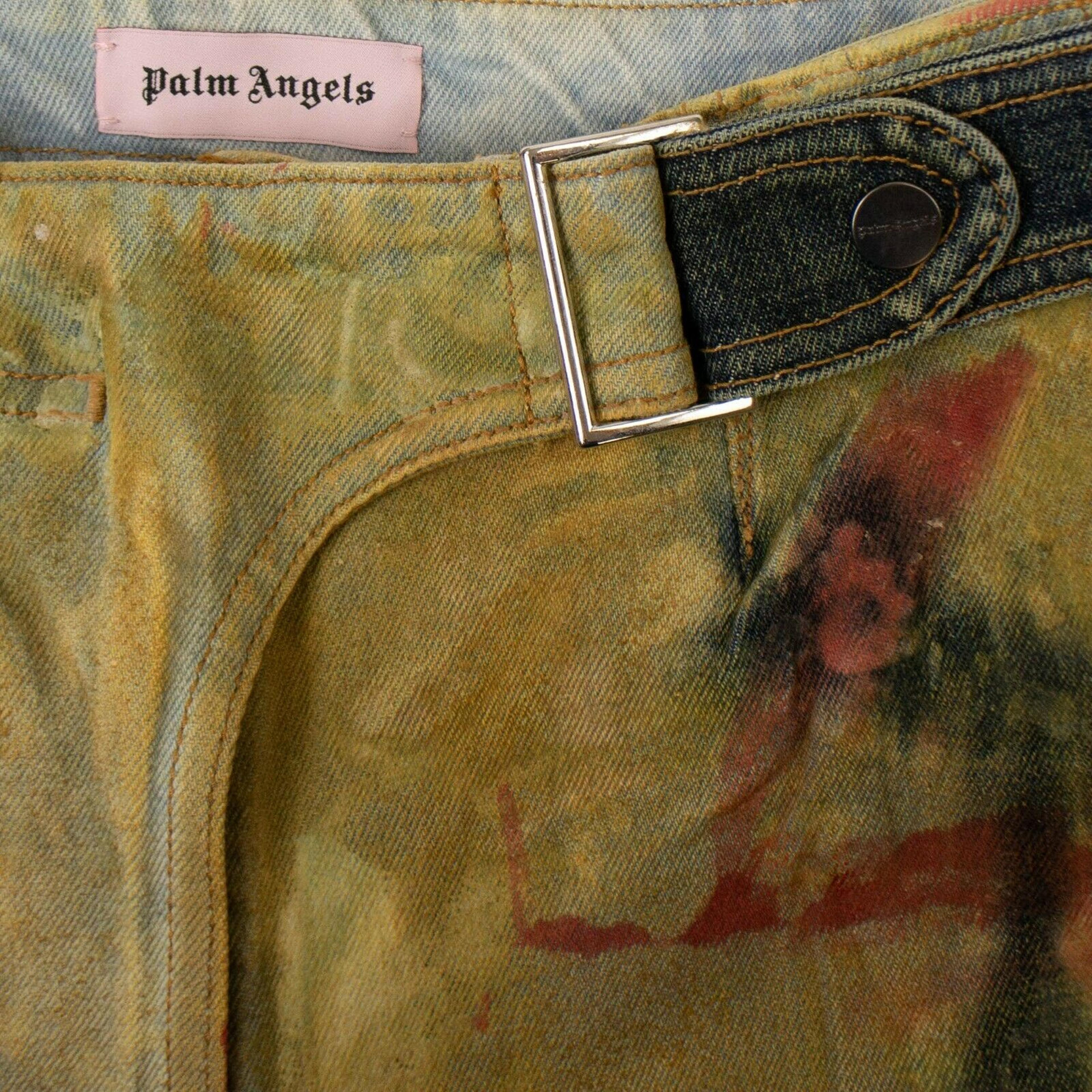 Alternate View 4 of Palm Angels Tie Dye Jeans Pants - Yellow