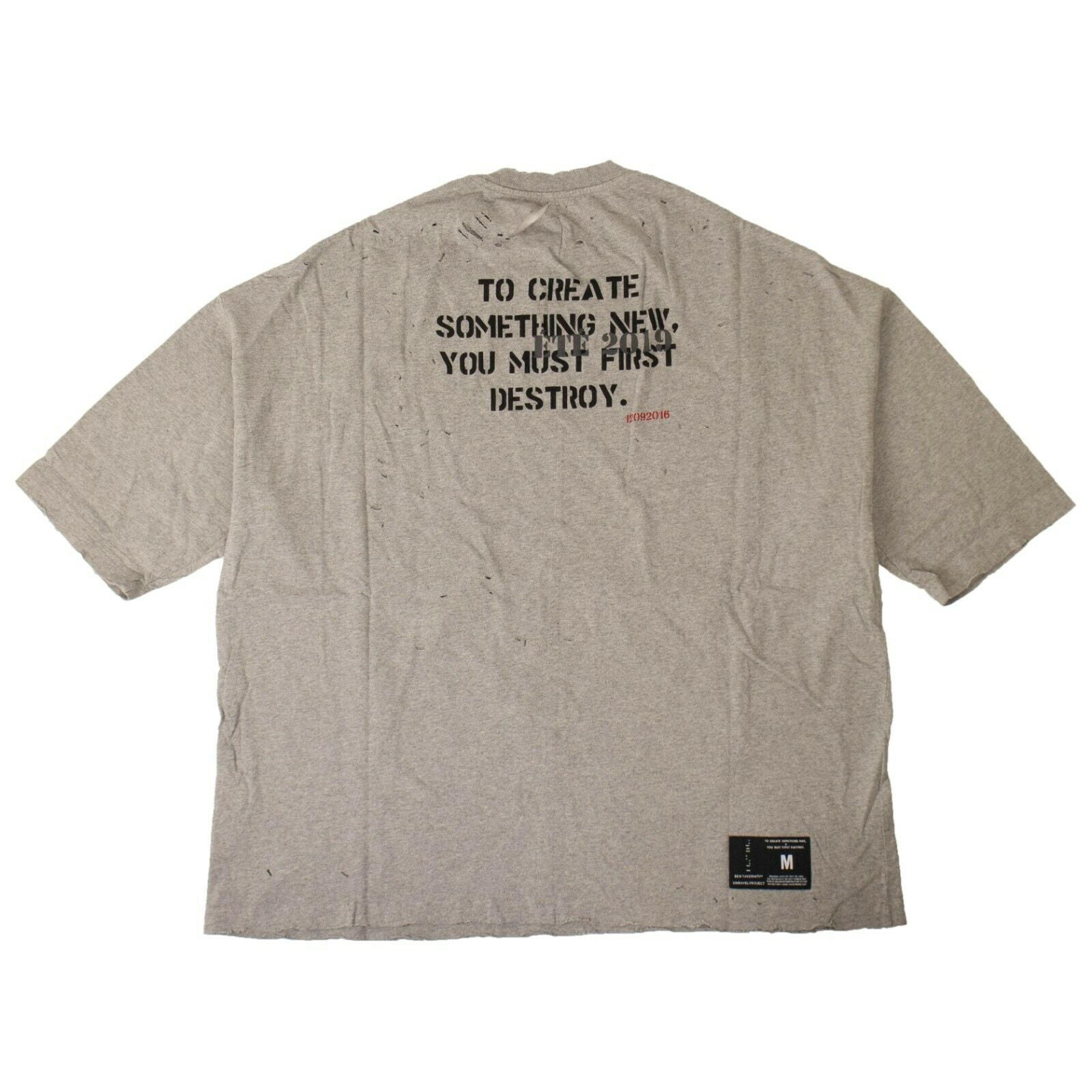 Alternate View 2 of Gray Distressed T-Shirt
