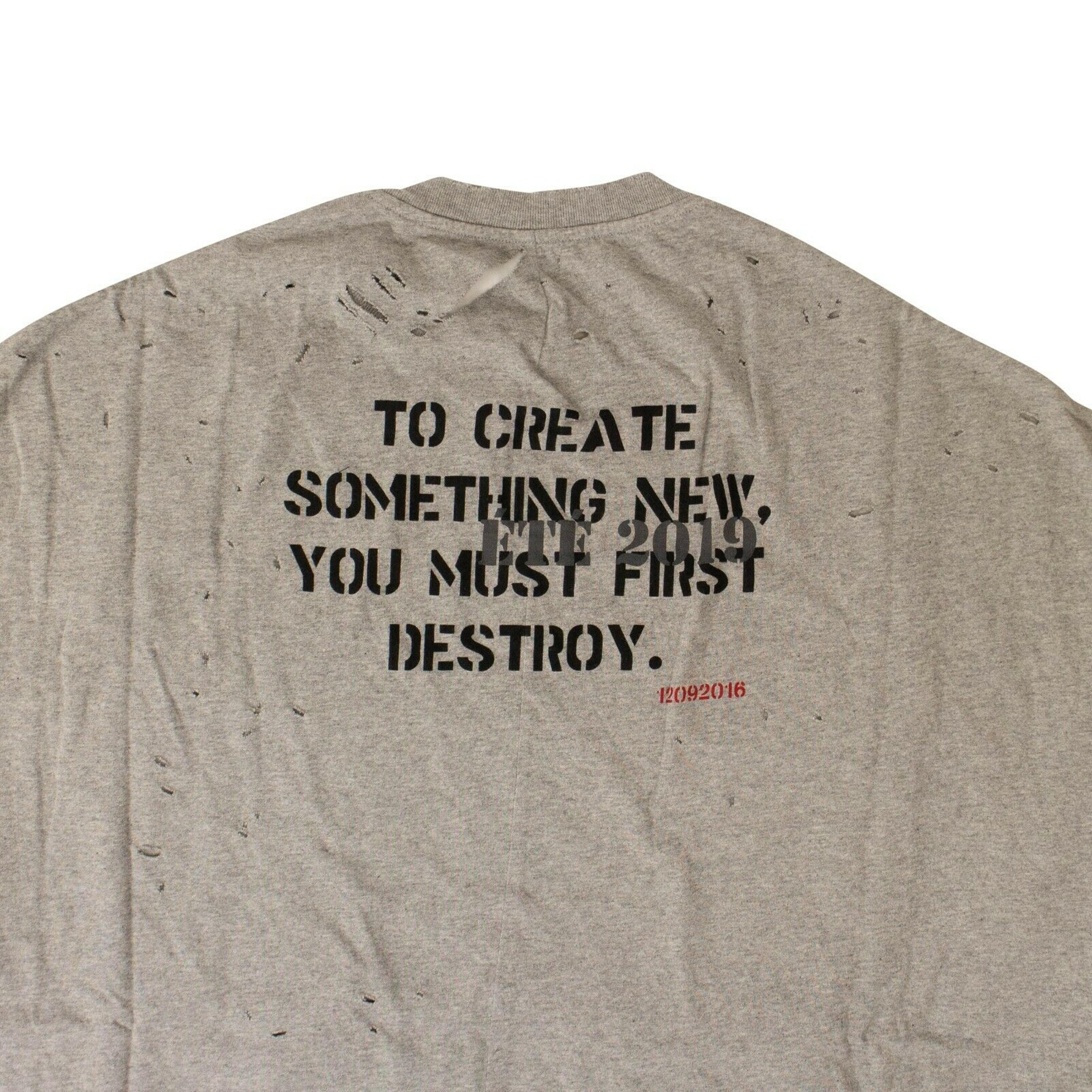 Alternate View 3 of Gray Distressed T-Shirt