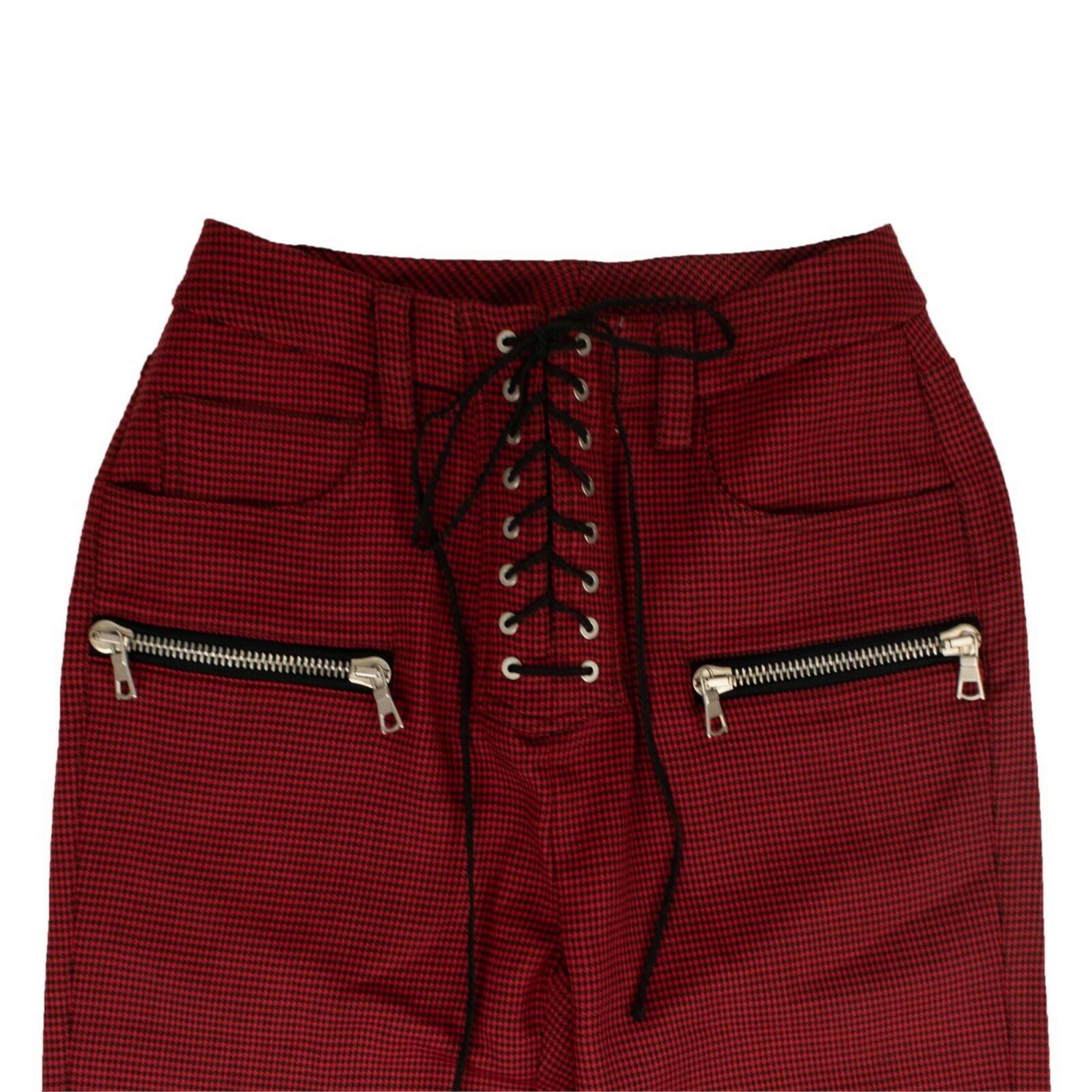 Alternate View 2 of Red Houndstooth Print Pants