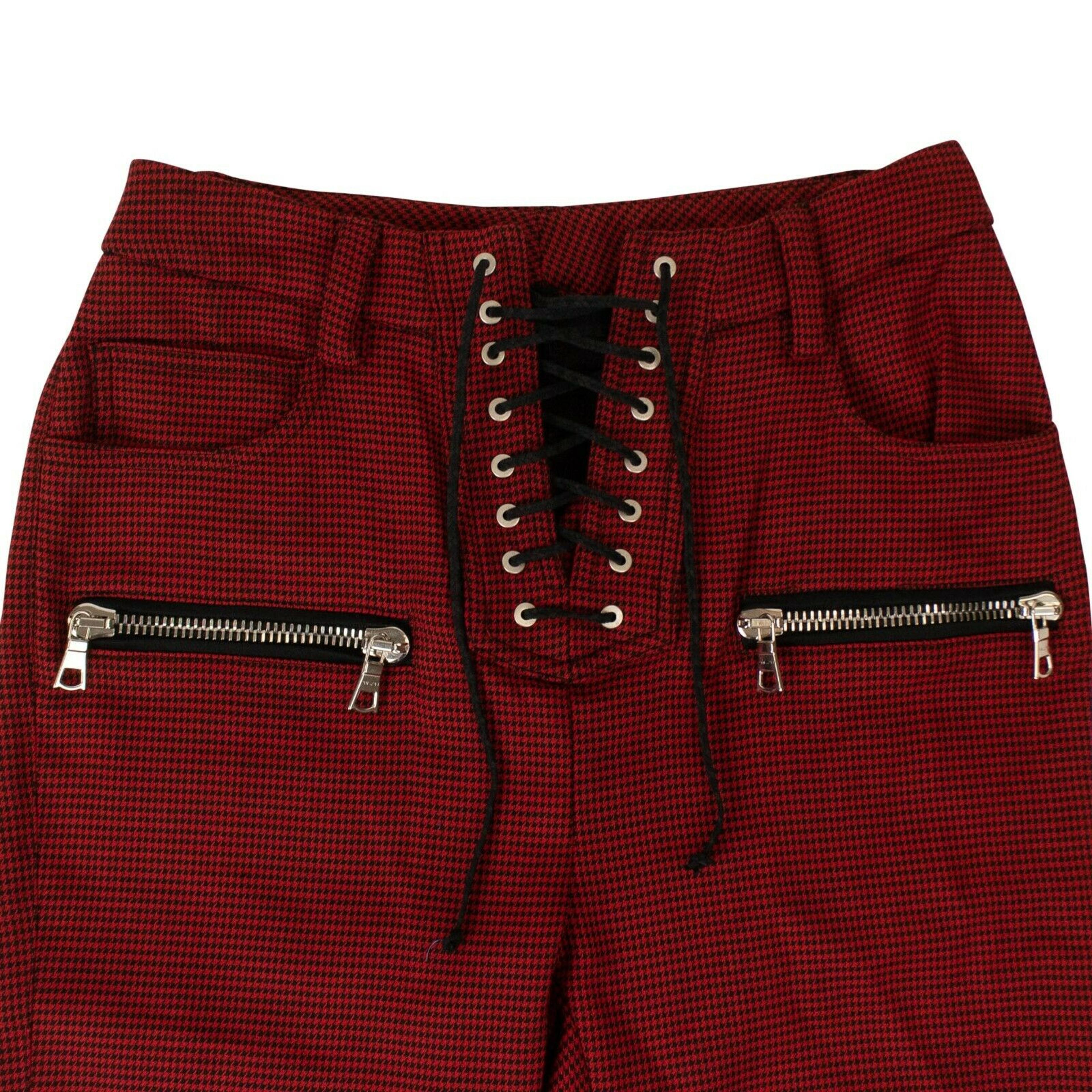 Alternate View 6 of Red Houndstooth Print Pants