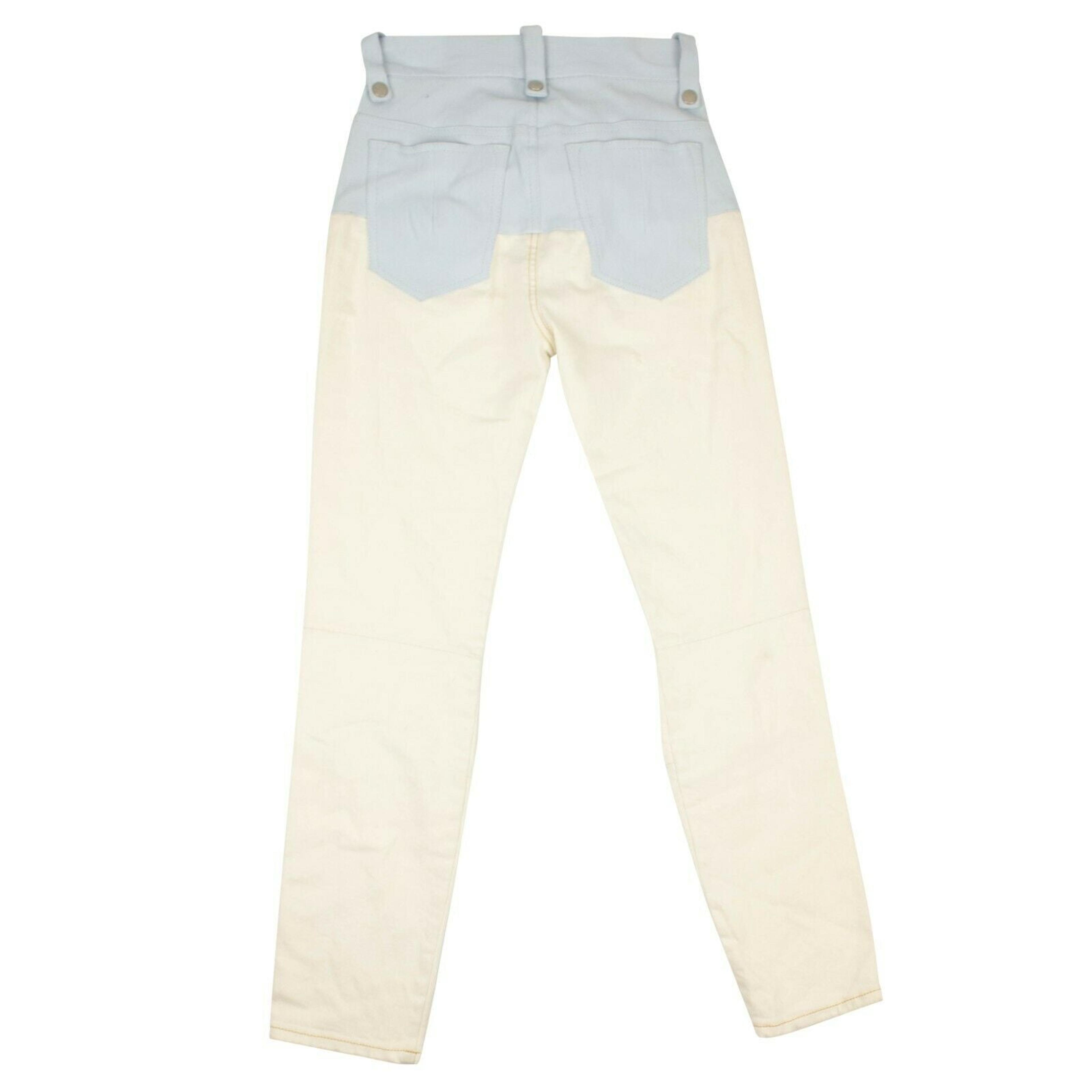 Alternate View 1 of White Denim Corset Jeans