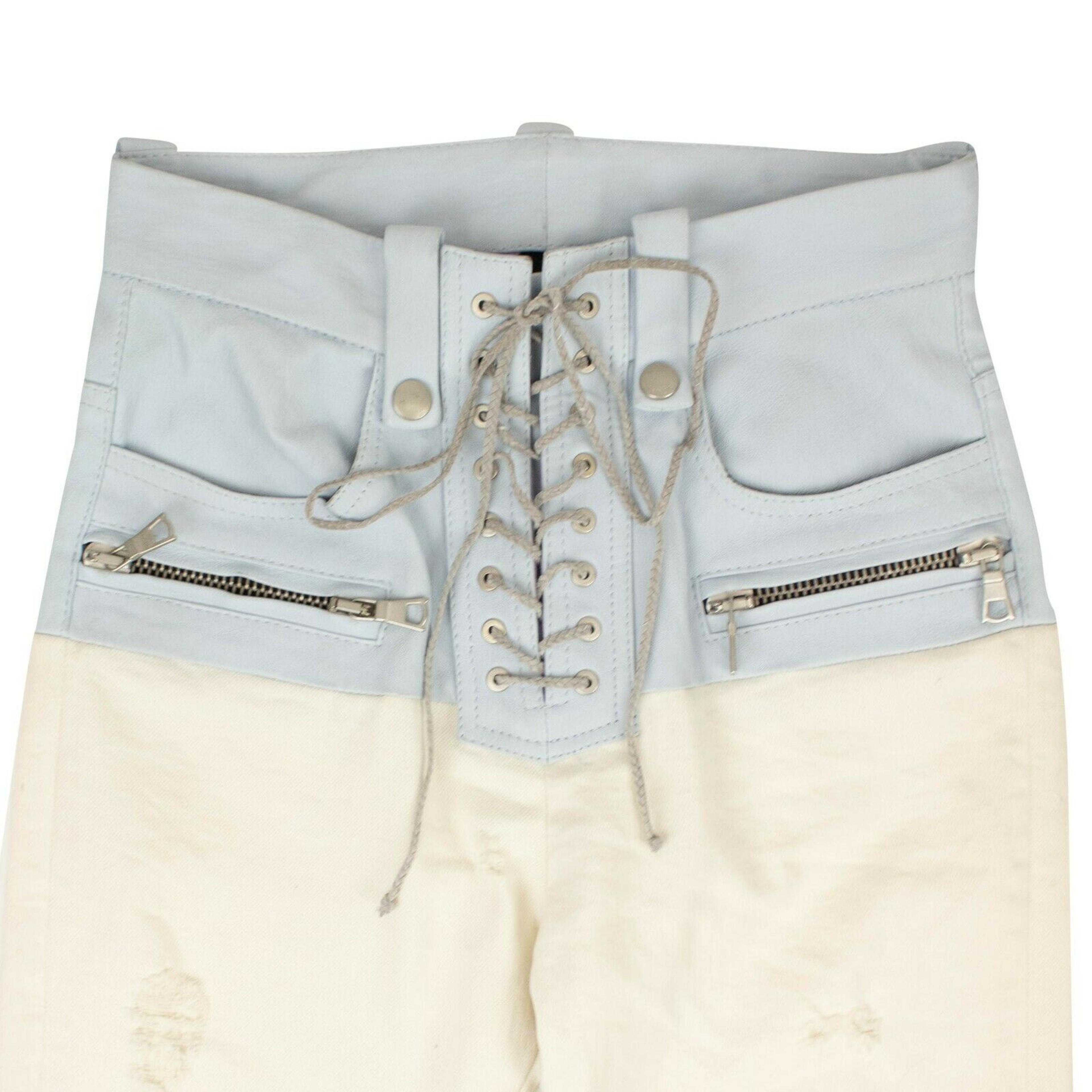 Alternate View 2 of White Denim Corset Jeans