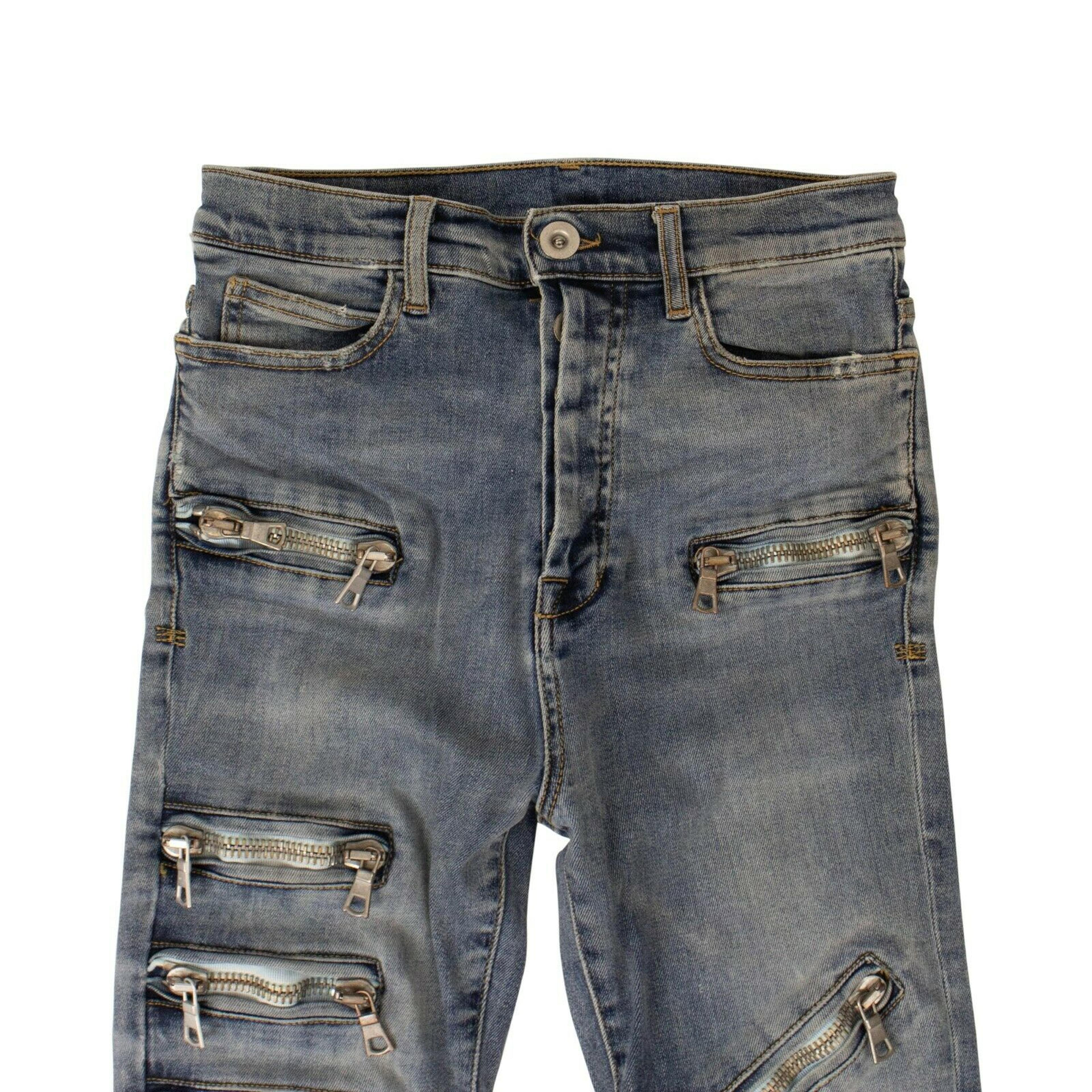Alternate View 1 of Unravel Project Moonwash Multi-Zip Jeans - Denim
