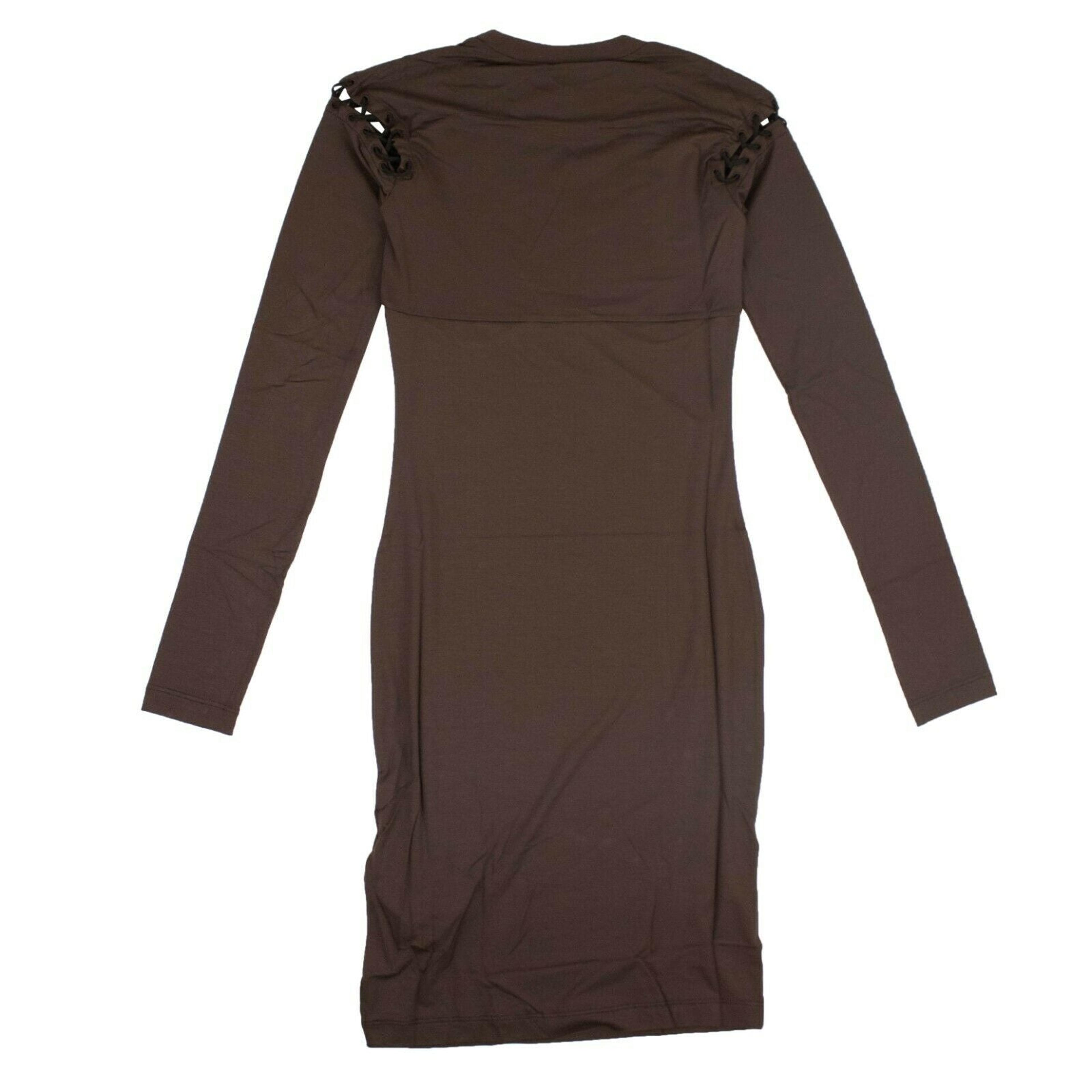 Alternate View 1 of Brown Lace Up Bodycon Dress