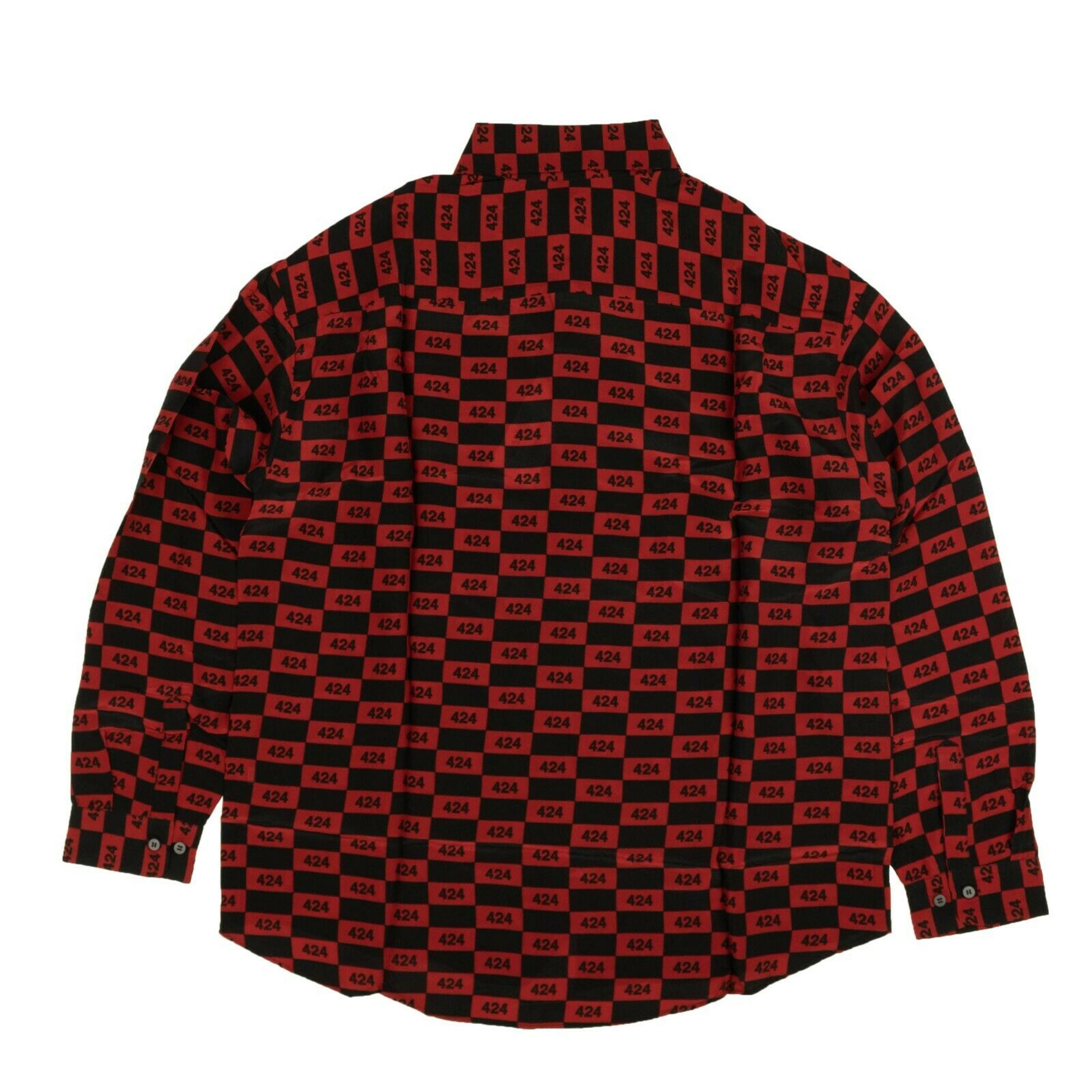Alternate View 1 of 424 On Fairfax Logo Button Down Shirt - Red/Black