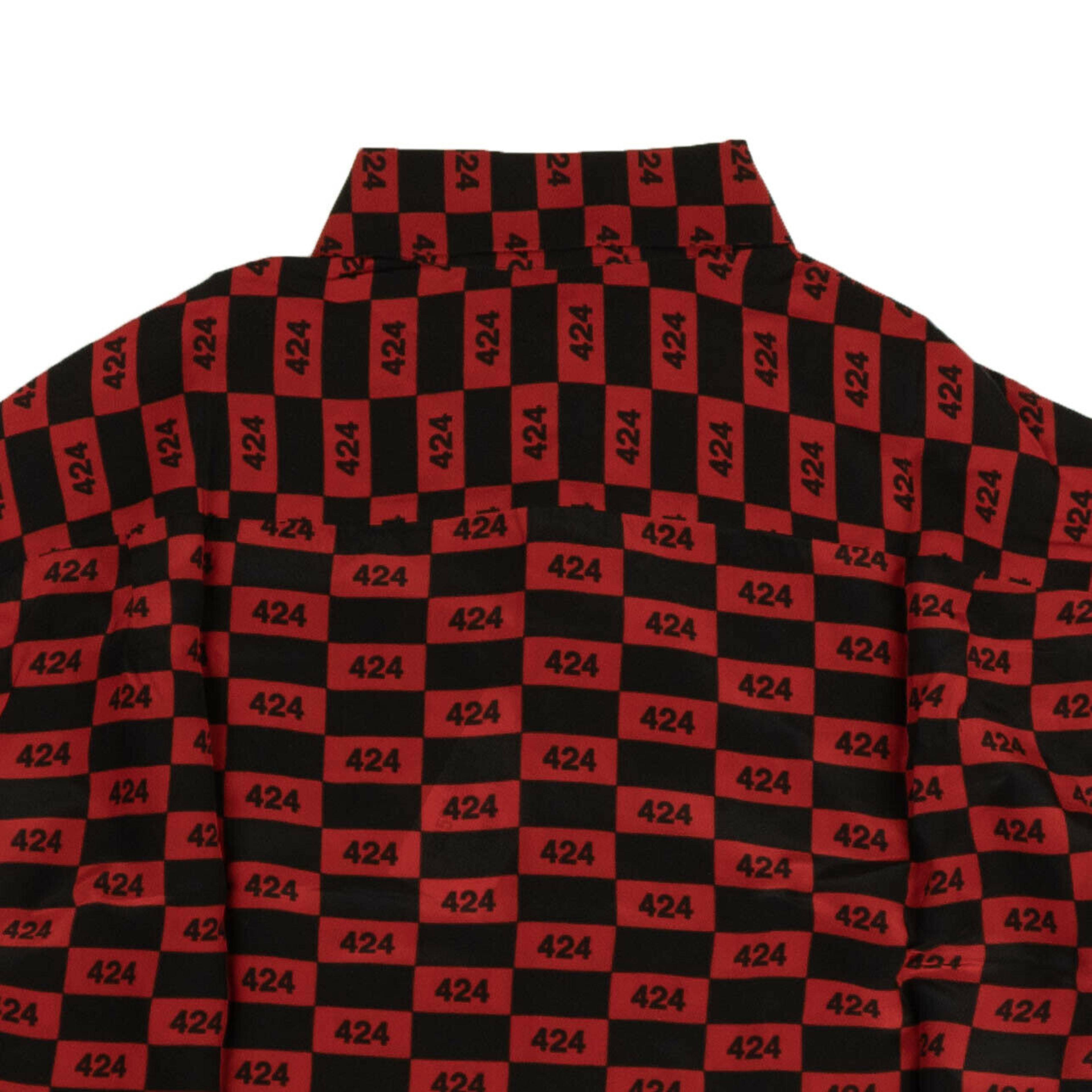 Alternate View 3 of 424 On Fairfax Logo Button Down Shirt - Red/Black
