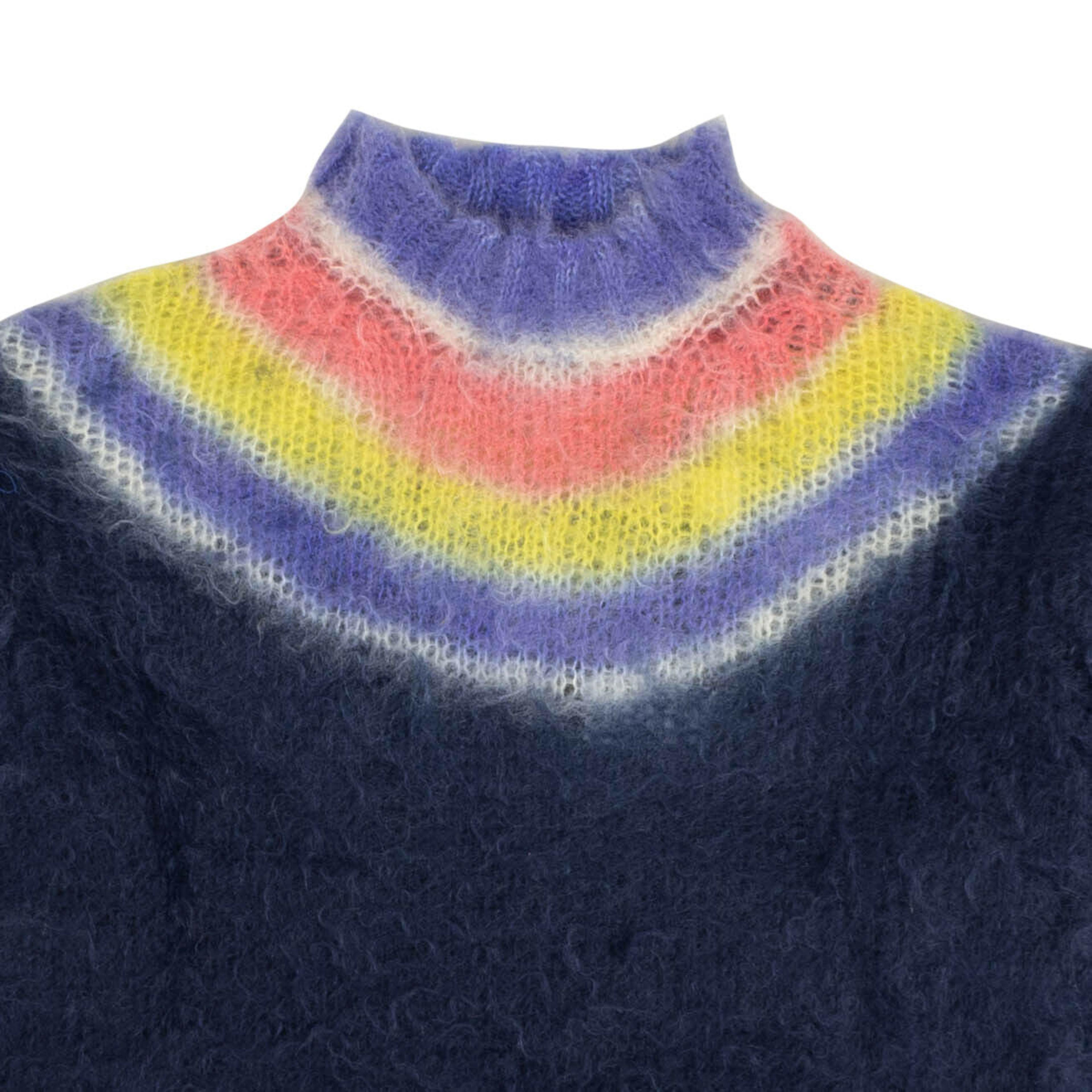 Alternate View 2 of Blue Mohair Blend Multicolor Pullover Sweater