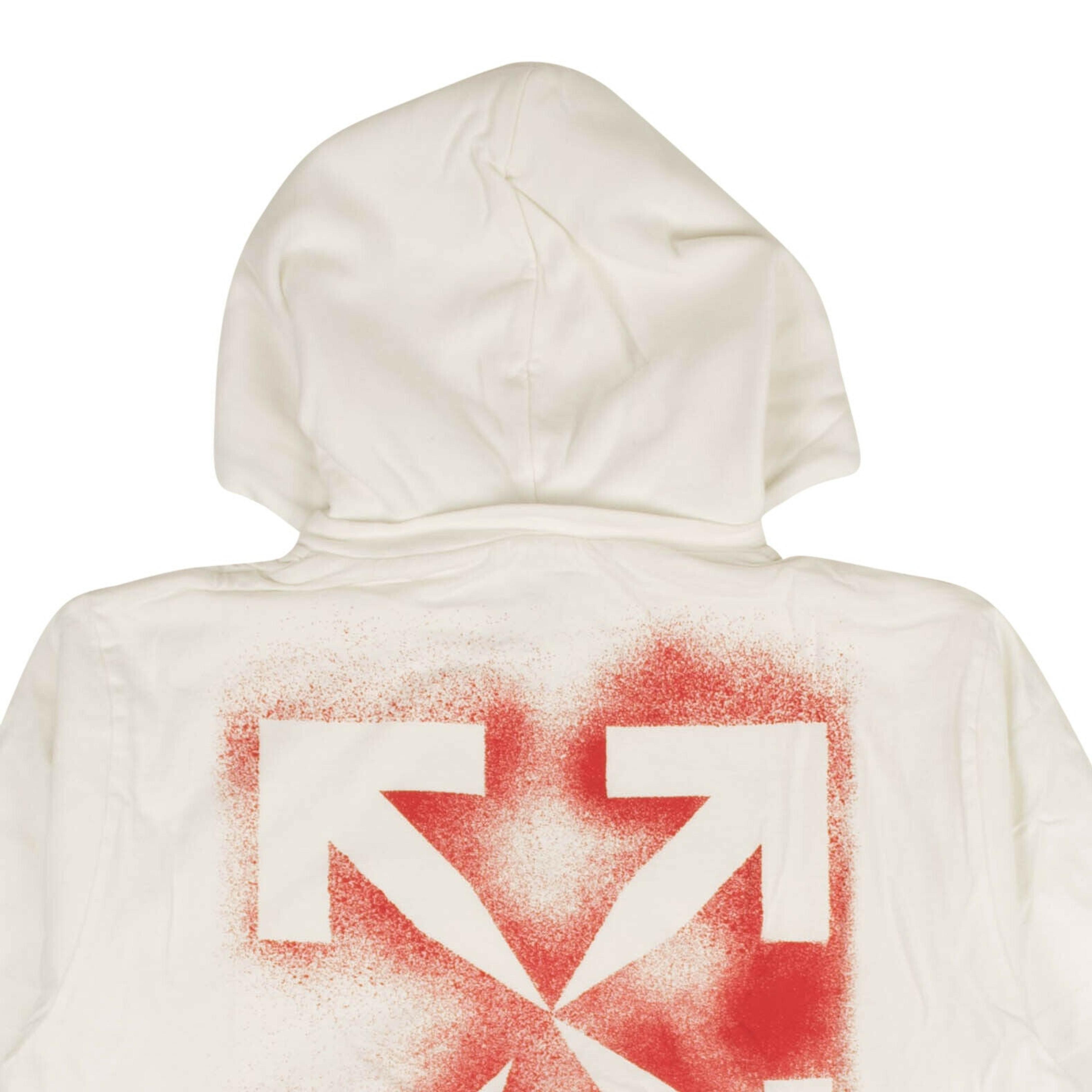 Alternate View 3 of White Stencil Double Tee Hoodie