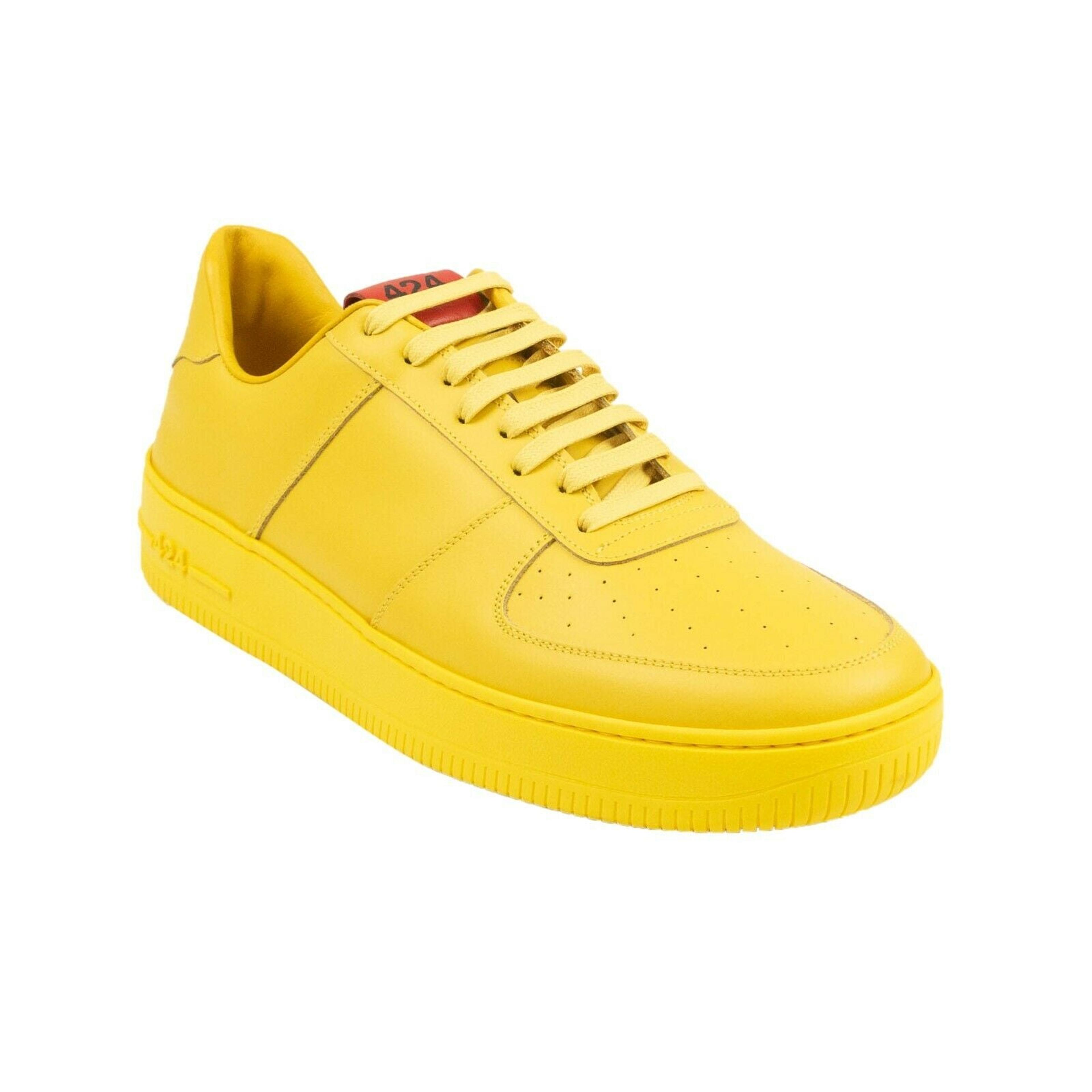 Alternate View 1 of Yellow Leather Low Top Sneakers
