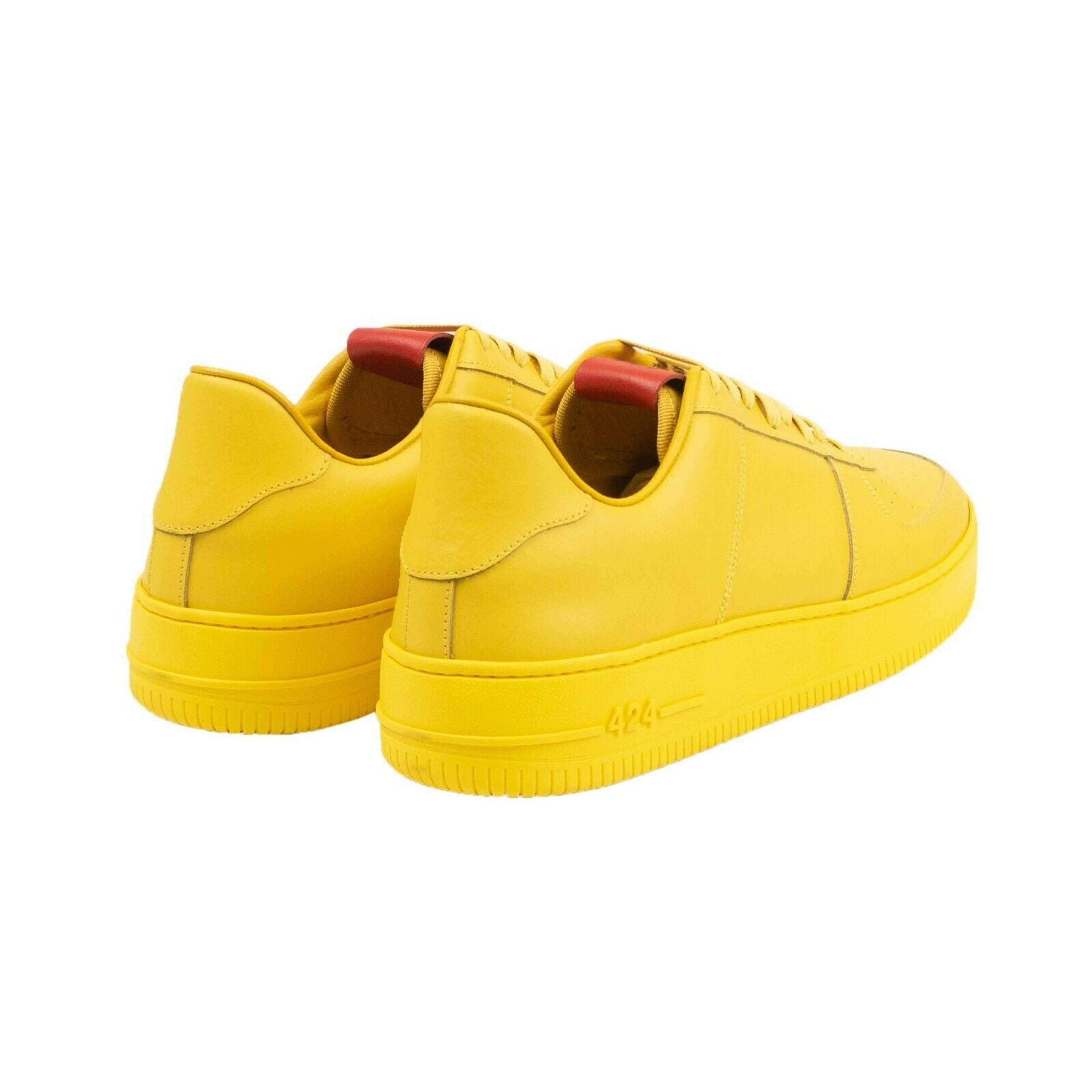 Alternate View 3 of Yellow Leather Low Top Sneakers