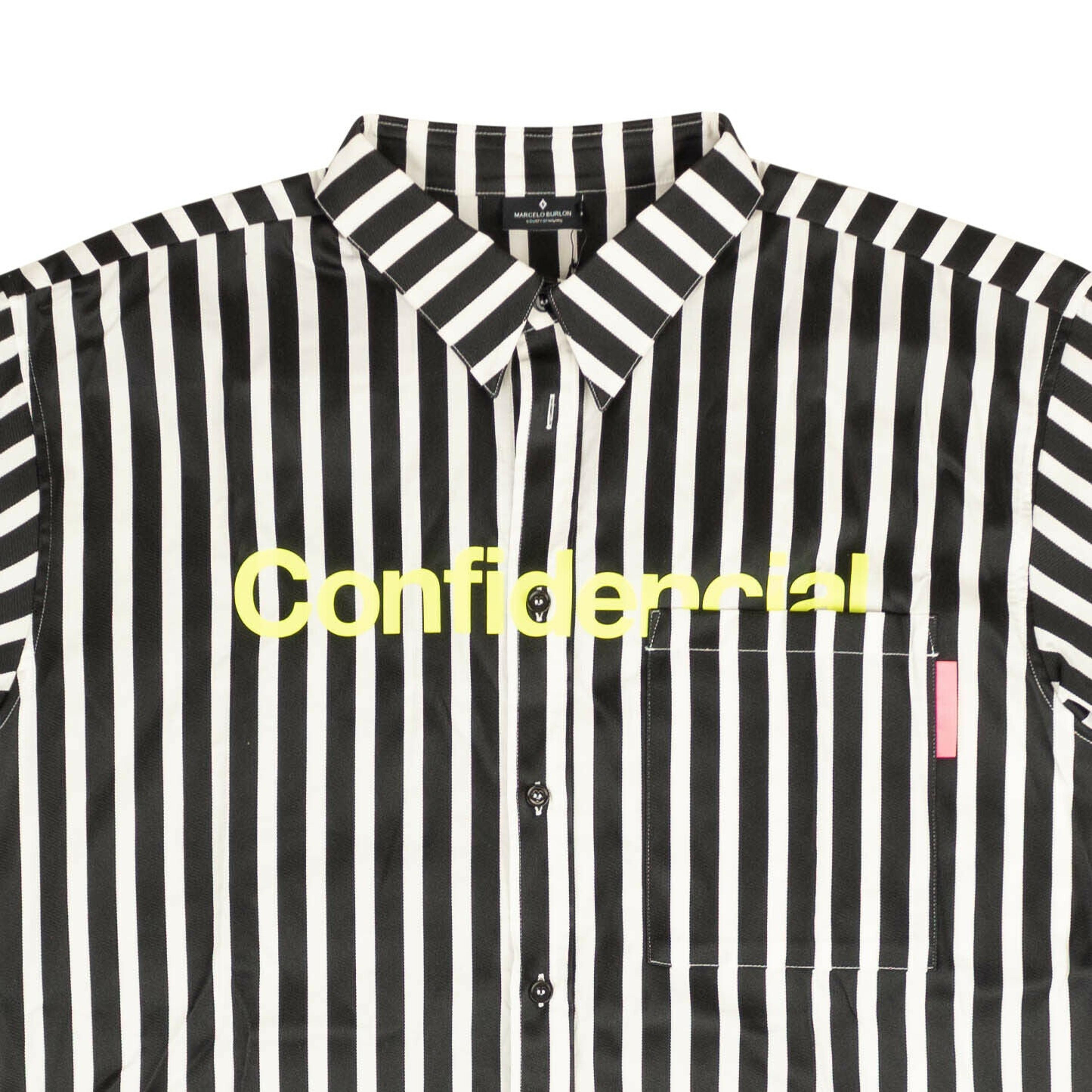Alternate View 2 of Marcelo Burlon Striped Confidencial Shirt - Black/White