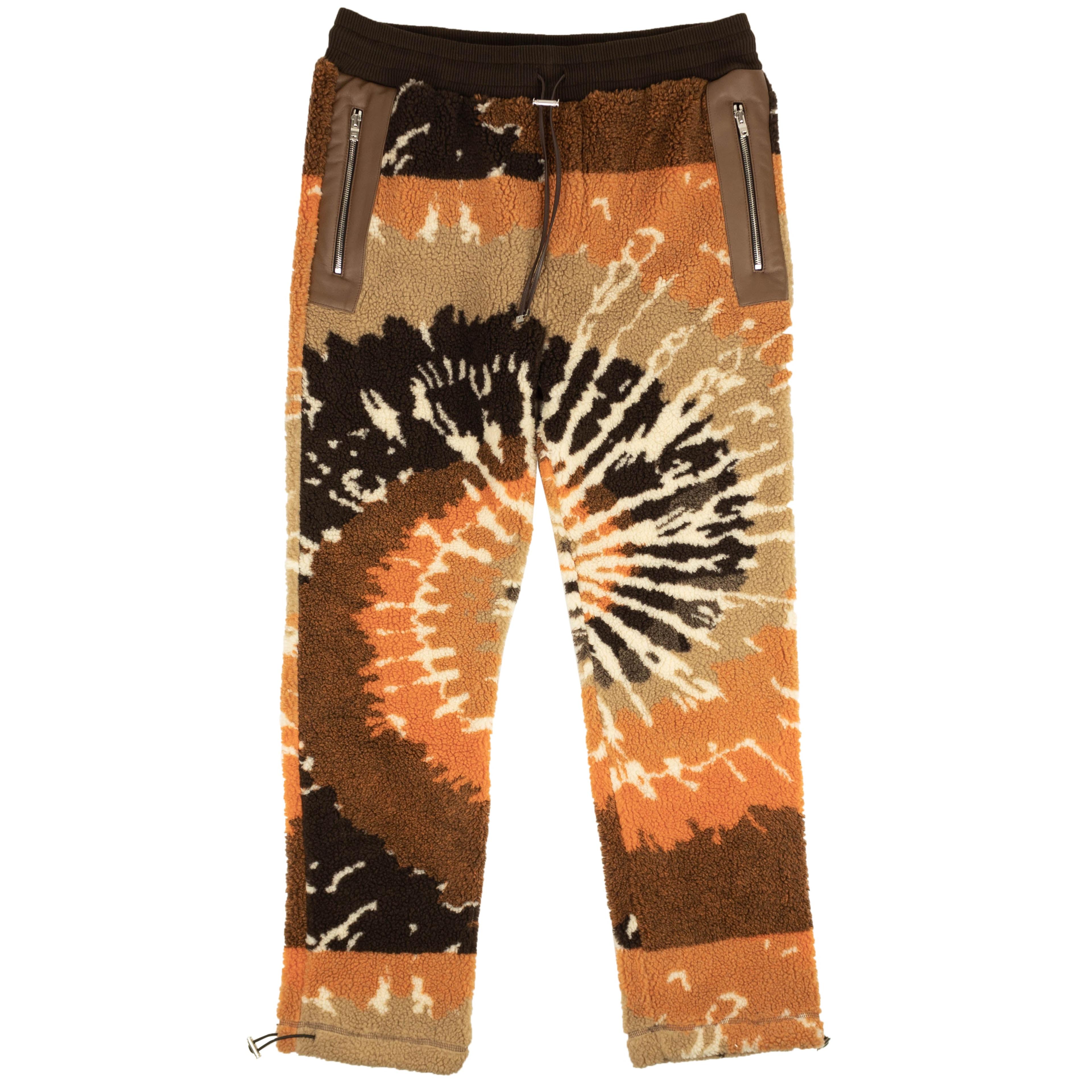 Amiri Tie Dye Polar Track Pants - Orange/Black