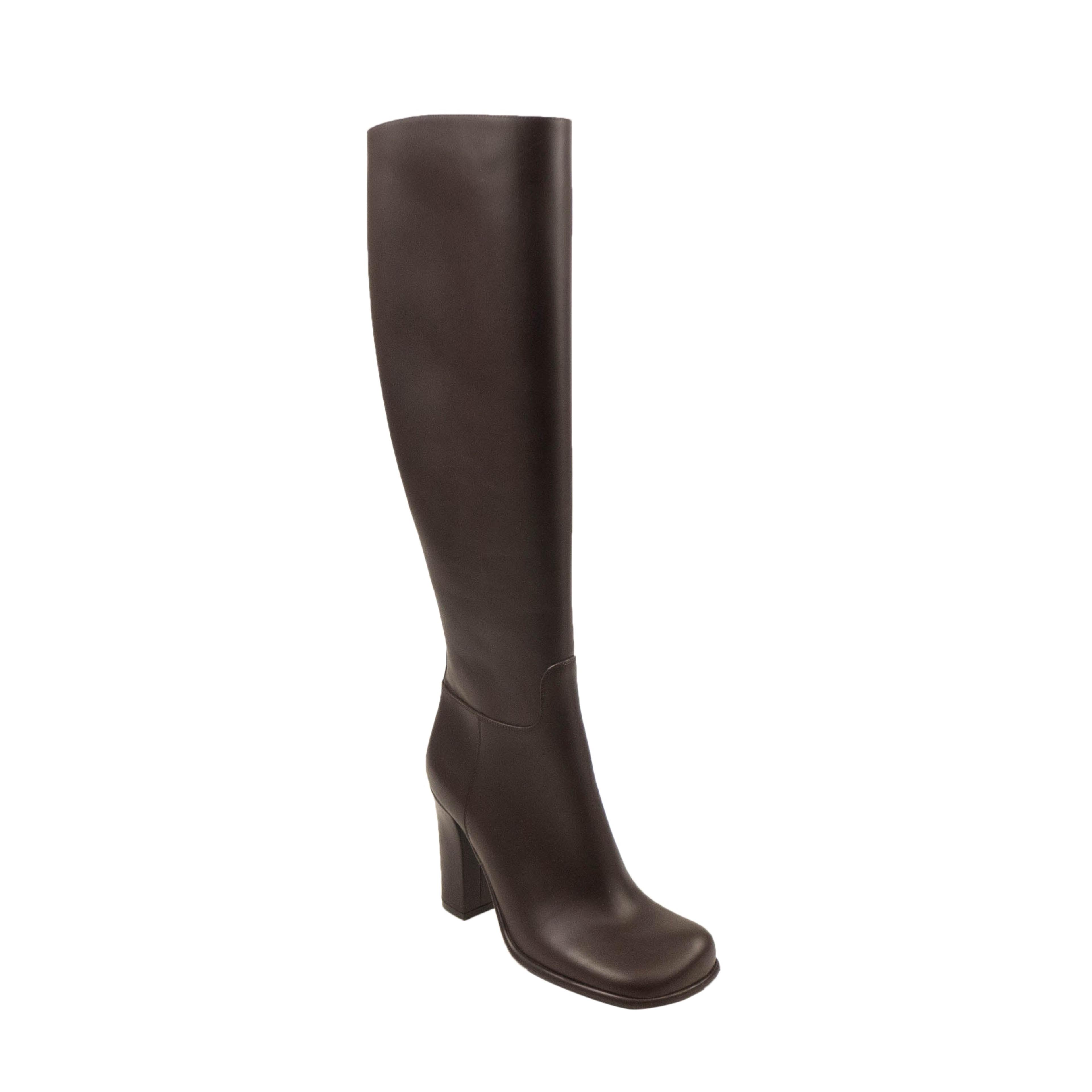 Alternate View 1 of Brown Storm Square Toe Knee High Boots