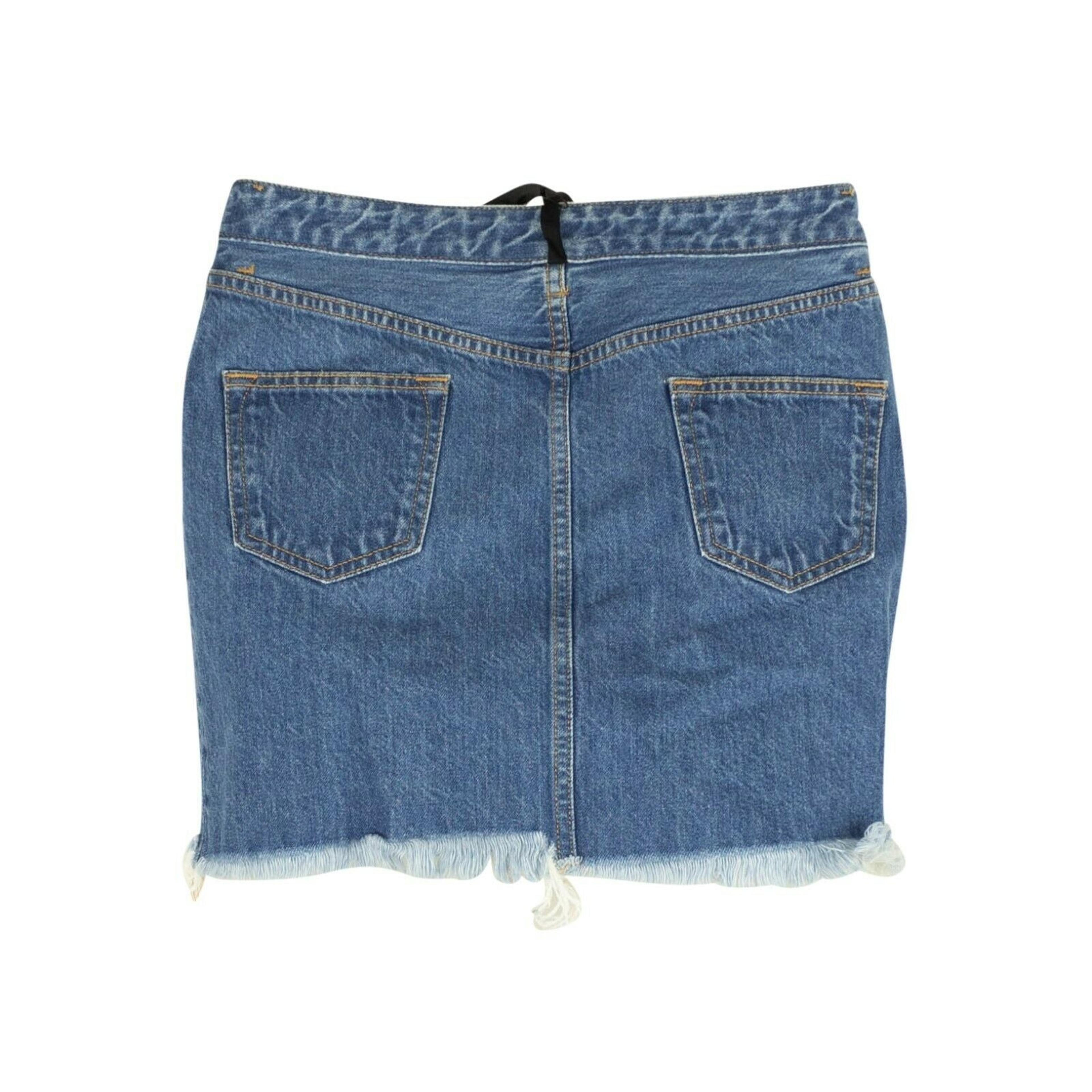 Alternate View 1 of Unravel Project Wash Tulle Denim Mini Skirt - Blue
