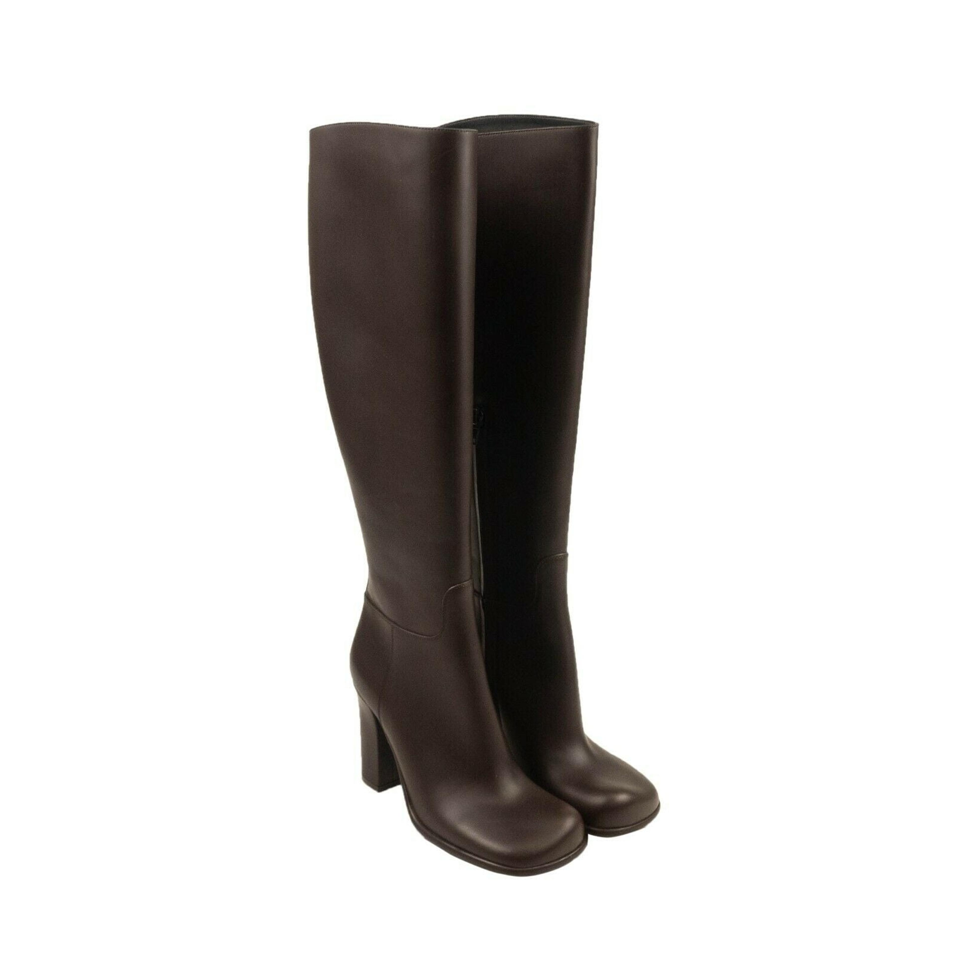 Alternate View 2 of Brown Storm Square Toe Knee High Boots